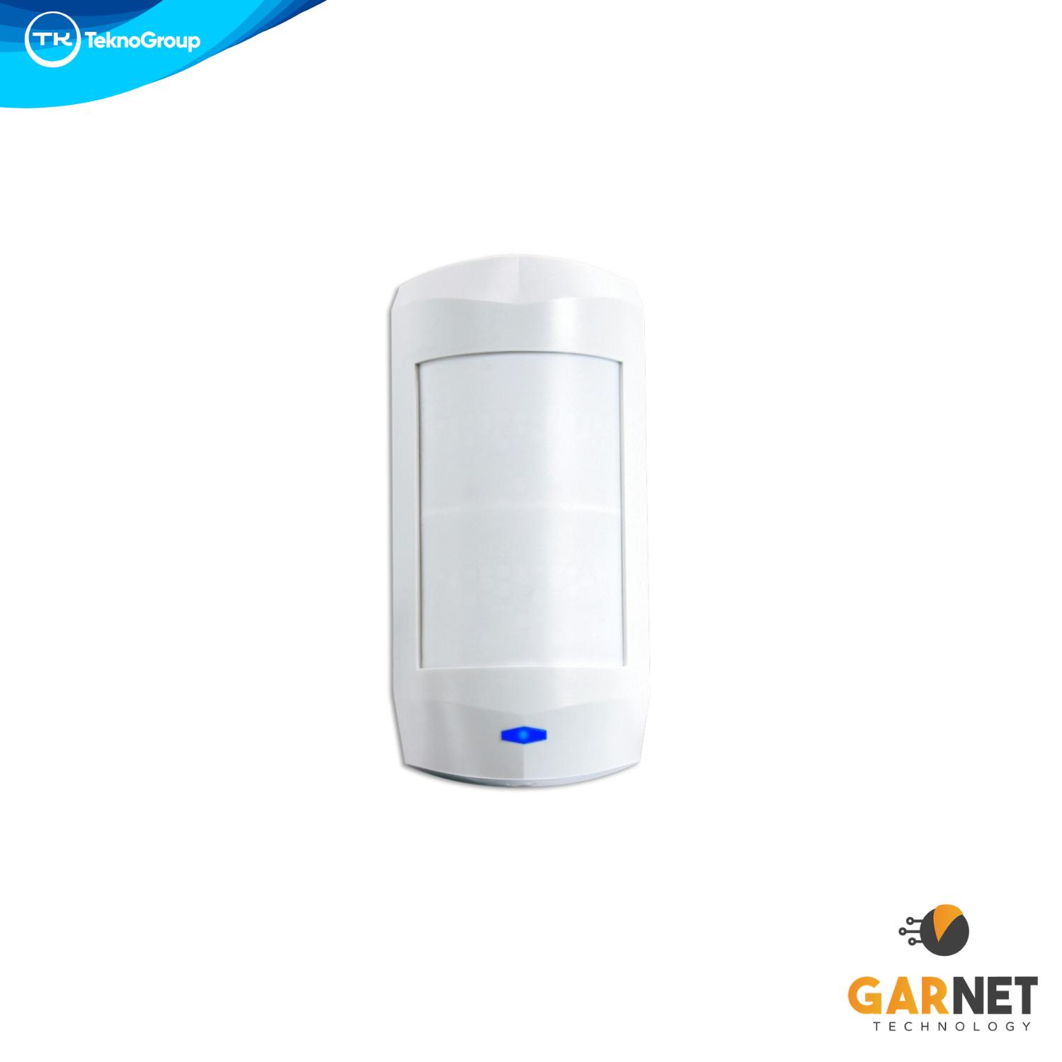 Doble Detector Infrarrojo Digital Interior Cableado Garnet - Inmunidad a Mascotas 40kg, Cobertura 12x12m 90°, Procesamiento Digital y Relé