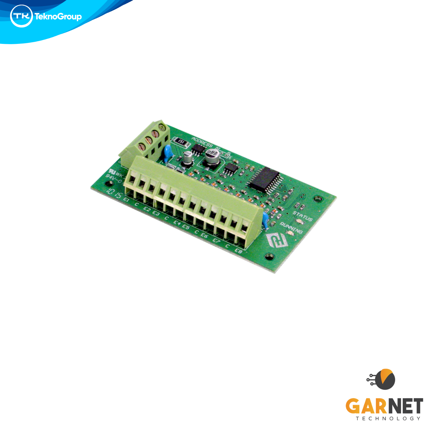 Placa Expansora de 8 Zonas Cableadas Garnet - Módulo de Expansión por Bus de Teclado para Paneles de Alarma, Supervisada hasta 32 Zonas