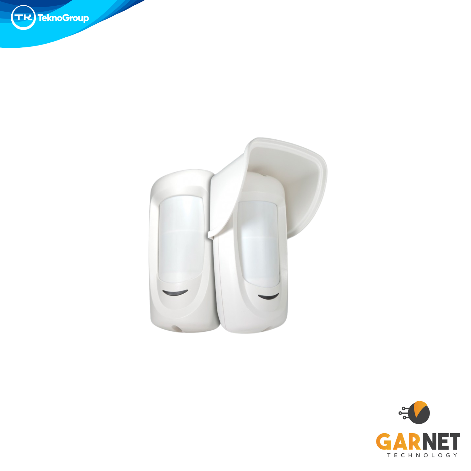 Detector de Movimiento Infrarrojo Exterior Cableado Garnet - Incluye 3 Lentes Intercambiables (Pet Immune 40kg, Cortina H y Cortina V), Apto Intemperie