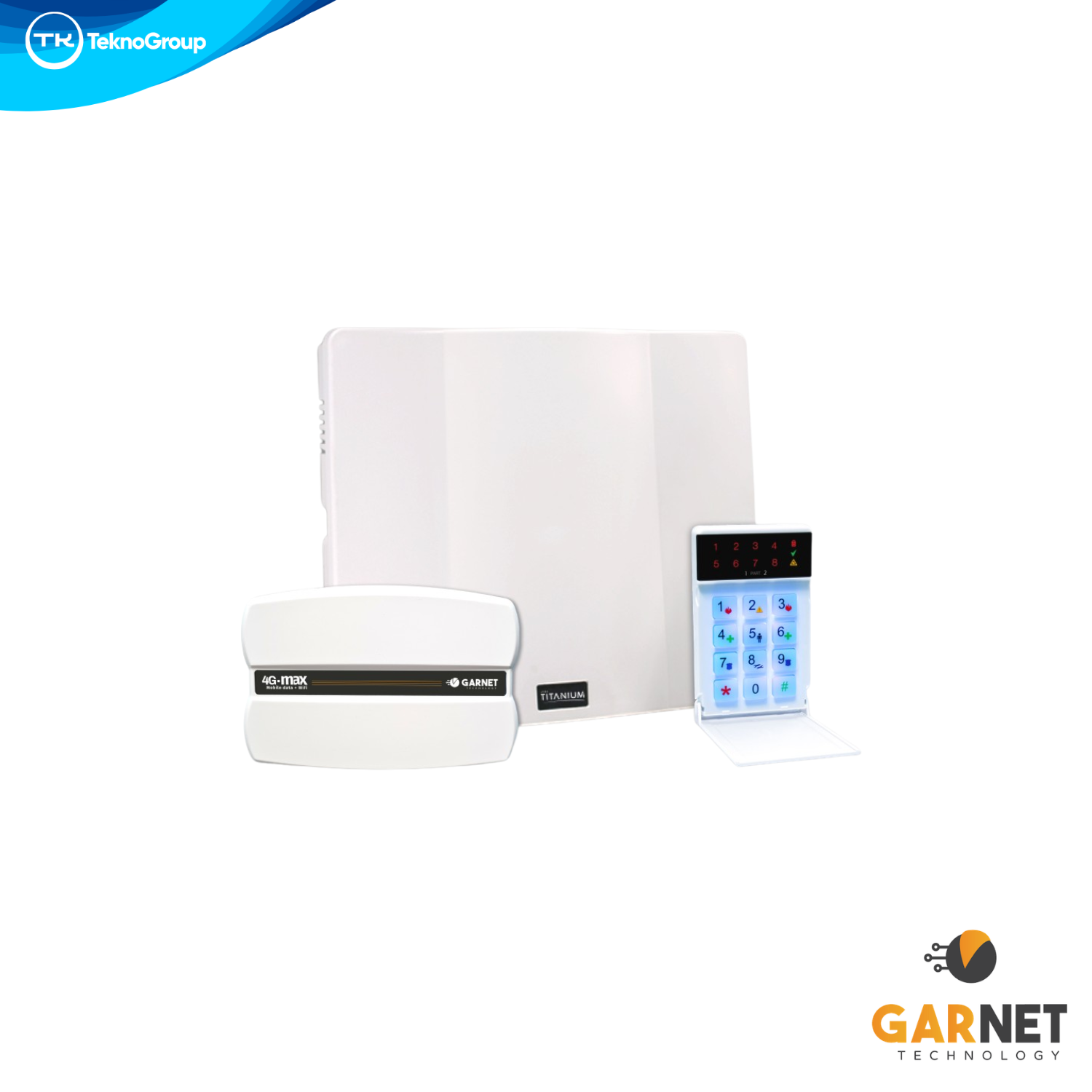 Kit de Alarma Garnet con Conectividad WiFi y 4G Celular - Central PC-732G, Teclado G-LED732 y Comunicador Dual para Automonitoreo por App