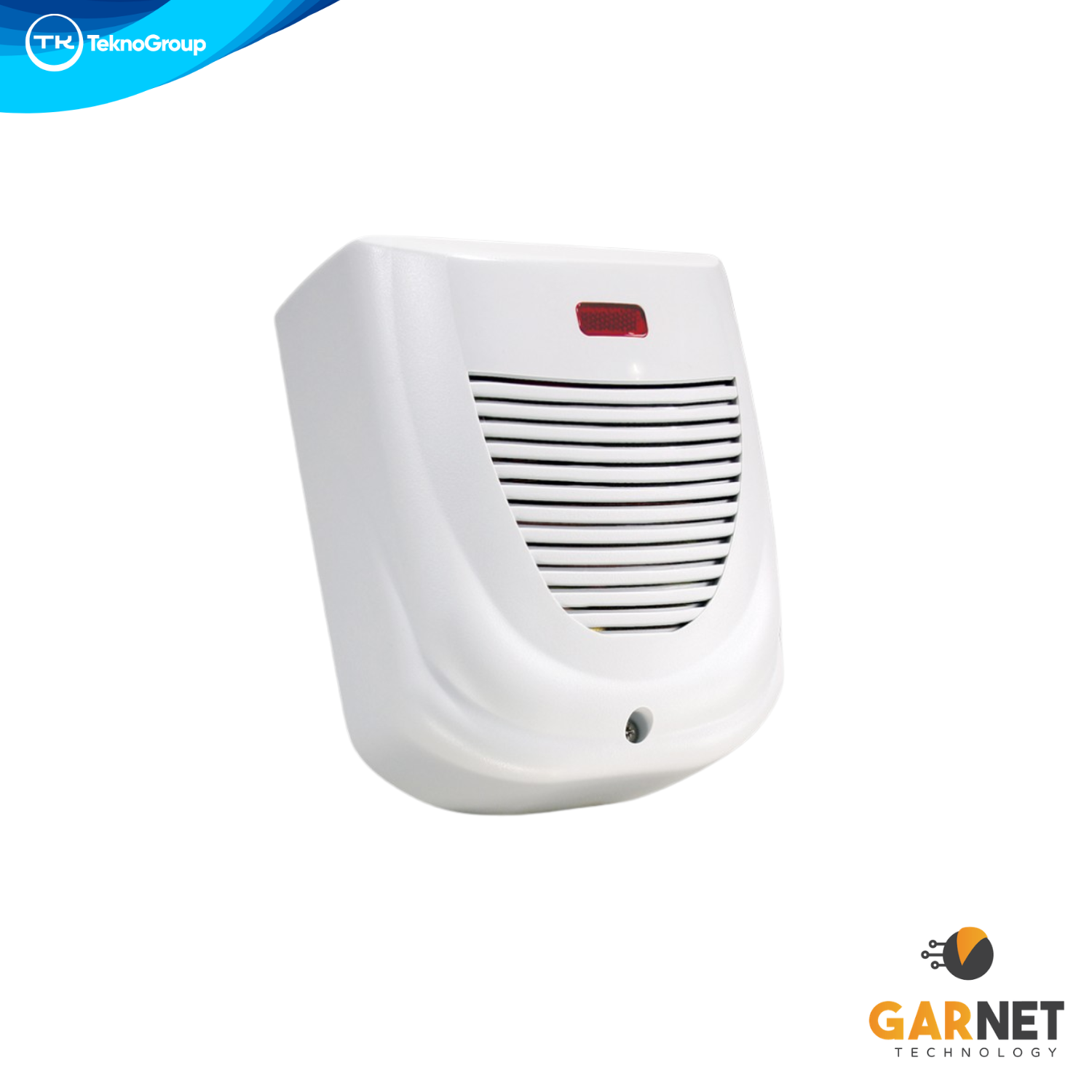 Sirena de Exterior Piezoeléctrica Garnet - 118 dB de Potencia Sonora, Doble Tamper Antisabotaje, Chapa Interior Metálica y Protección UV