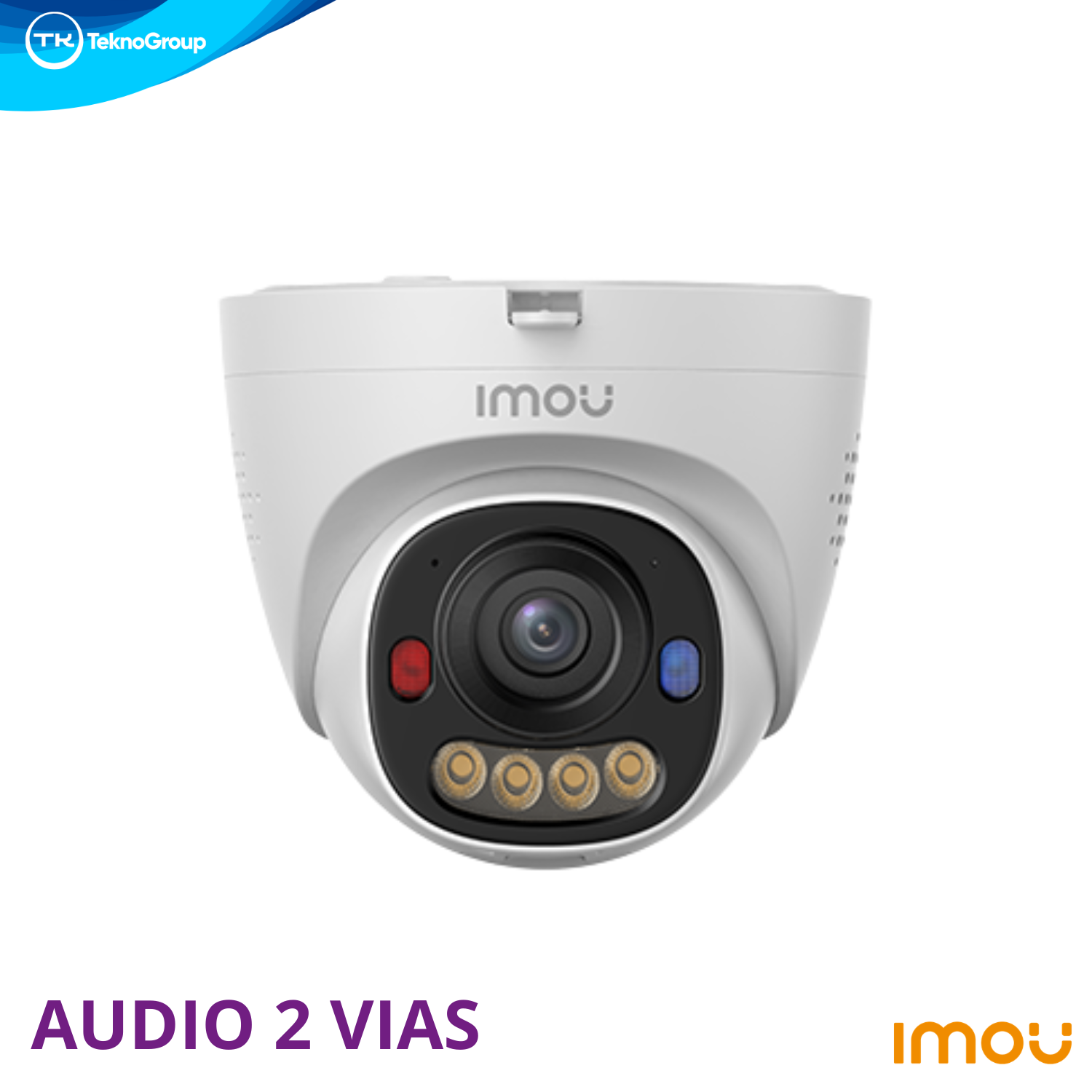 Cámara IP Domo PoE Exterior Imou 3MP 2.8mm PS8EP-3V0 - Full Color, Audio 2 Vías, Sirena Disuasiva, MicroSD 512GB