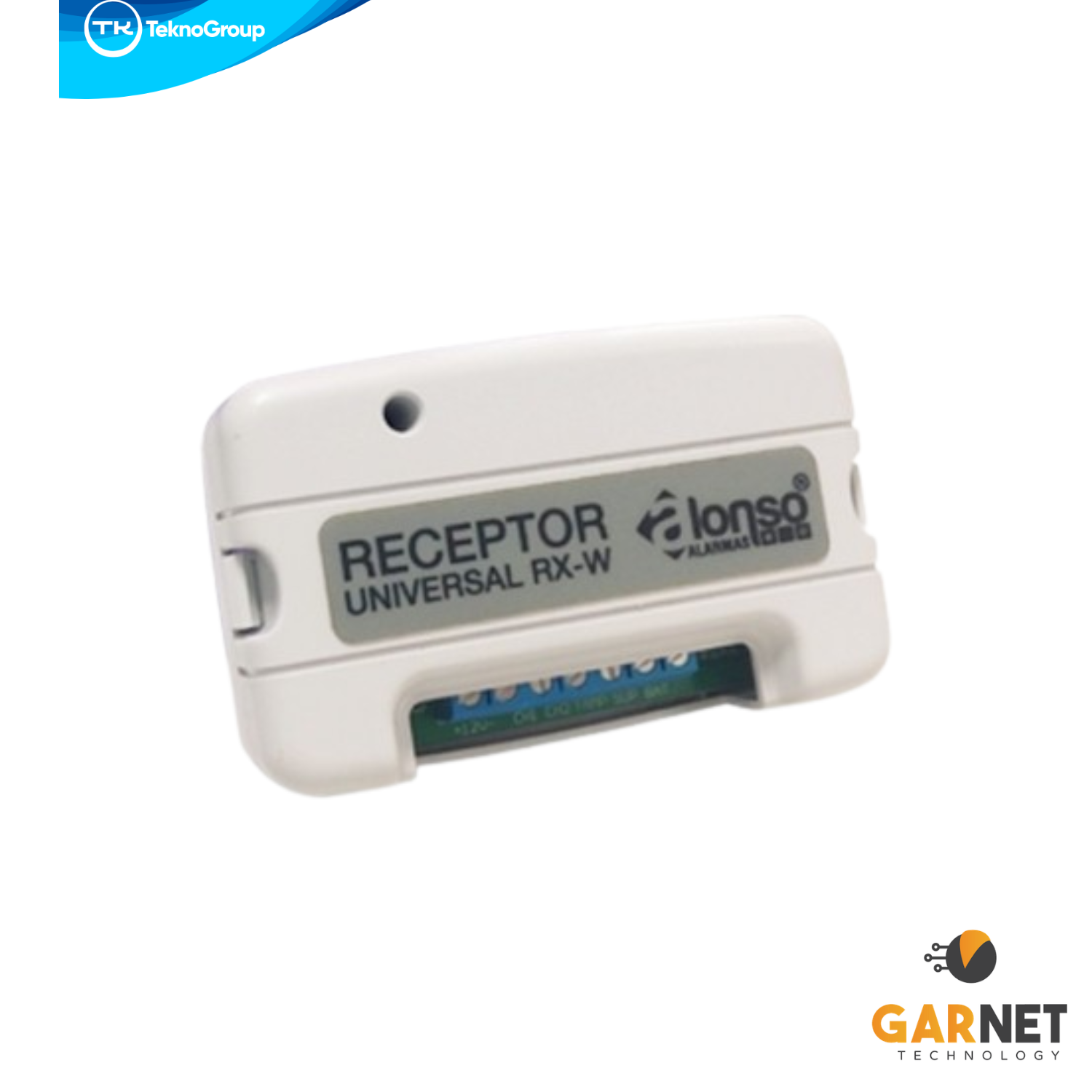 Receptor Universal Inalámbrico de 2 Canales Garnet - Compatible con Detectores 2-Way y Controles TX-500, Salidas Supervisadas Colector Abierto