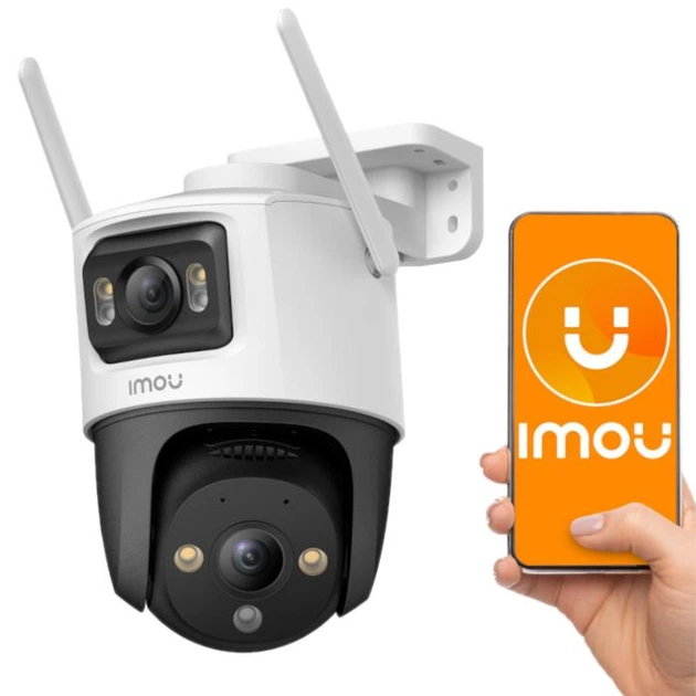 CRUISER DUAL | CAMARA DOMO IP WIFI | 8MP | FULL COLOR | AUDIO 2 VIAS + SIRENA 110DB | LENTE 3.6MM | SMART TRACKING | MICROSD HASTA 256GB | CAMARA DUAL DE 3MP Y 5MP | S7XP-8M0WED | IMOU 3