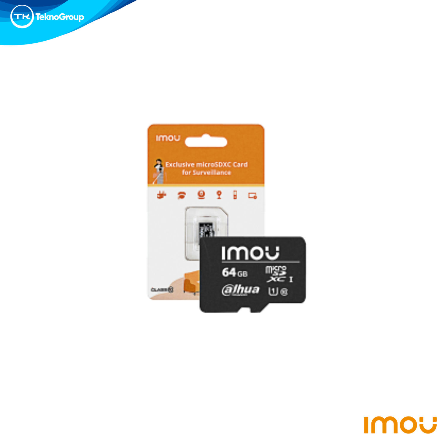 Tarjeta de Memoria MicroSD Imou 64GB ST2-64-S1 - Clase 10, UHS-I, Diseñada para Cámaras de Seguridad y Video Full HD