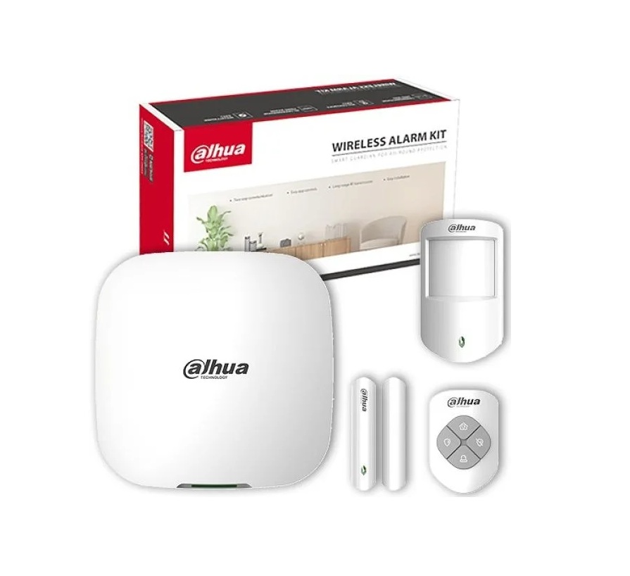 KIT ALARMA INALAMBRICA 4G | WIFI / ETHERNET / DUAL SIM | PIR + SENSOR MAGNETICO + CONTROL REMOTO | SOPORTA 150 DISP. | DMSS | ART-ARC3000H-03-FW2 | DAHUA