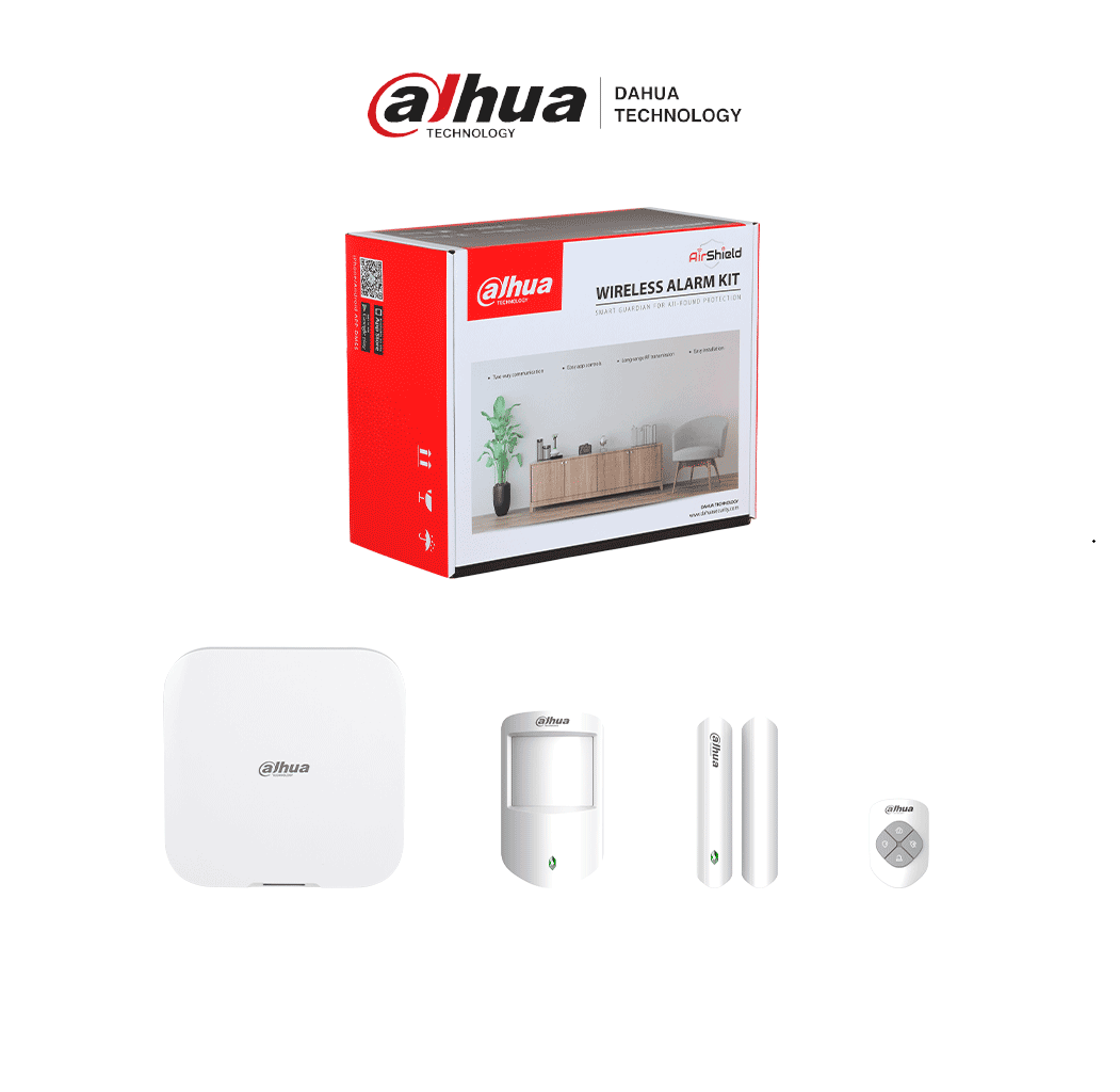KIT ALARMA INALAMBRICA 4G | WIFI / ETHERNET / DUAL SIM | PIR-CAM CON FOTO | HASTA 150 DISP. | GRADO 2 | DHI-ART-ARC3800H-03-FW2 | DAHUA