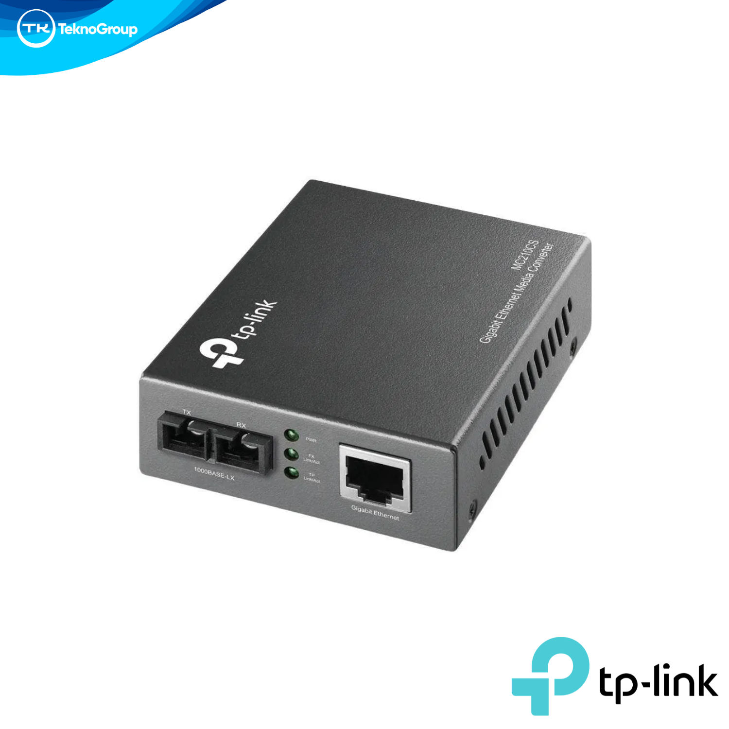 Conversor de Medios TP-Link MC210CS Gigabit Monomodo 20km - 1000BASE-LX a 1000BASE-T, SC Dúplex, 1310nm y Chasis Rack
