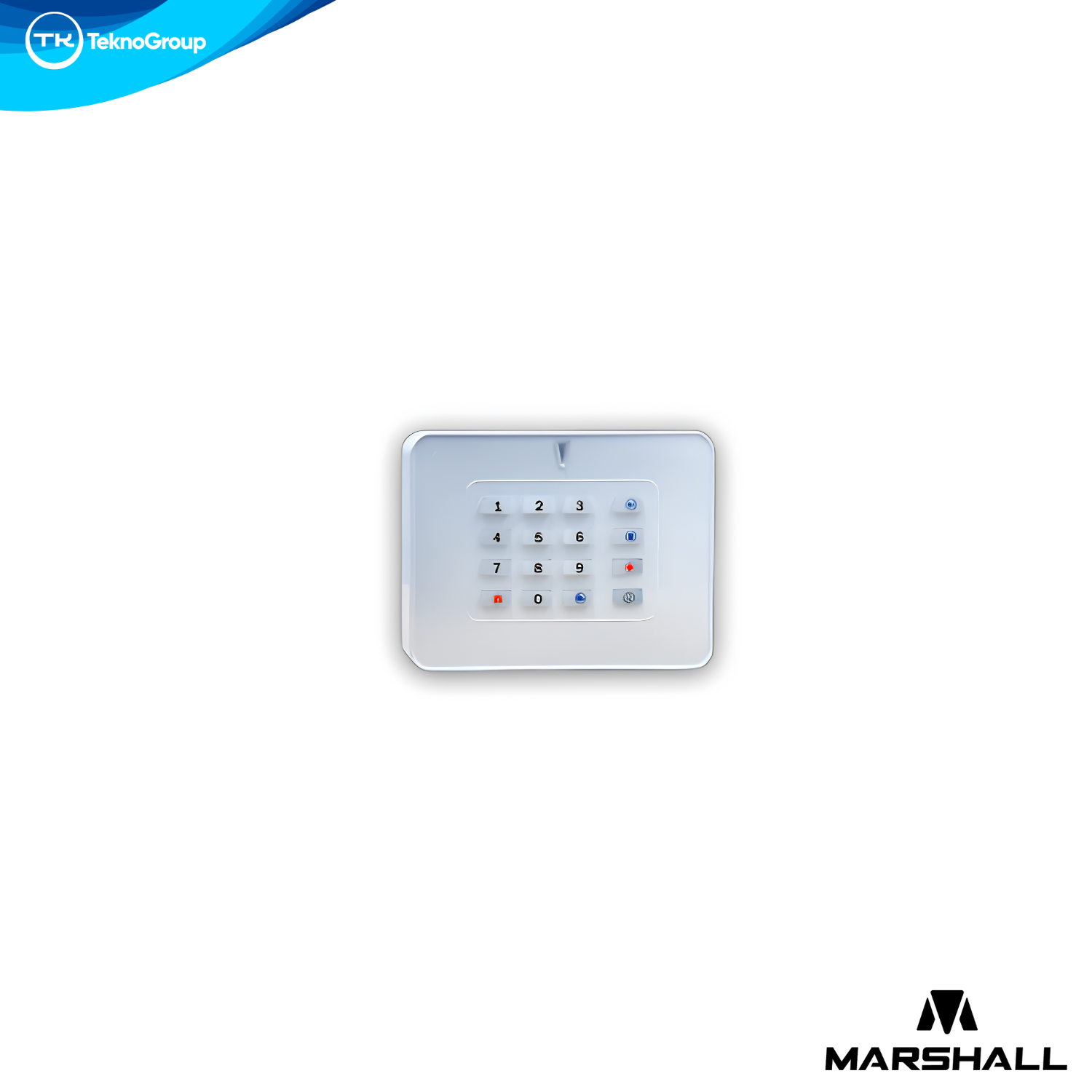 Teclado Inalámbrico para Alarma Marshall - Fácil Programación, Múltiples Modos de Armado, Botón de Pánico Directo y Alimentación 9V