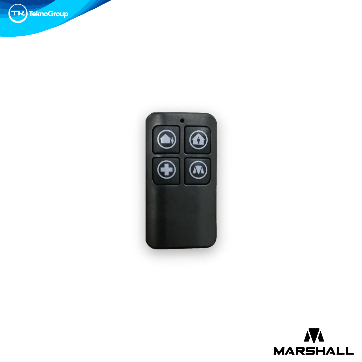 Control Remoto Inalámbrico de 4 Canales Marshall - Teclas Rígidas, Enlace Inalámbrico Optimizado, Llavero y Pila CR2016 Incluida