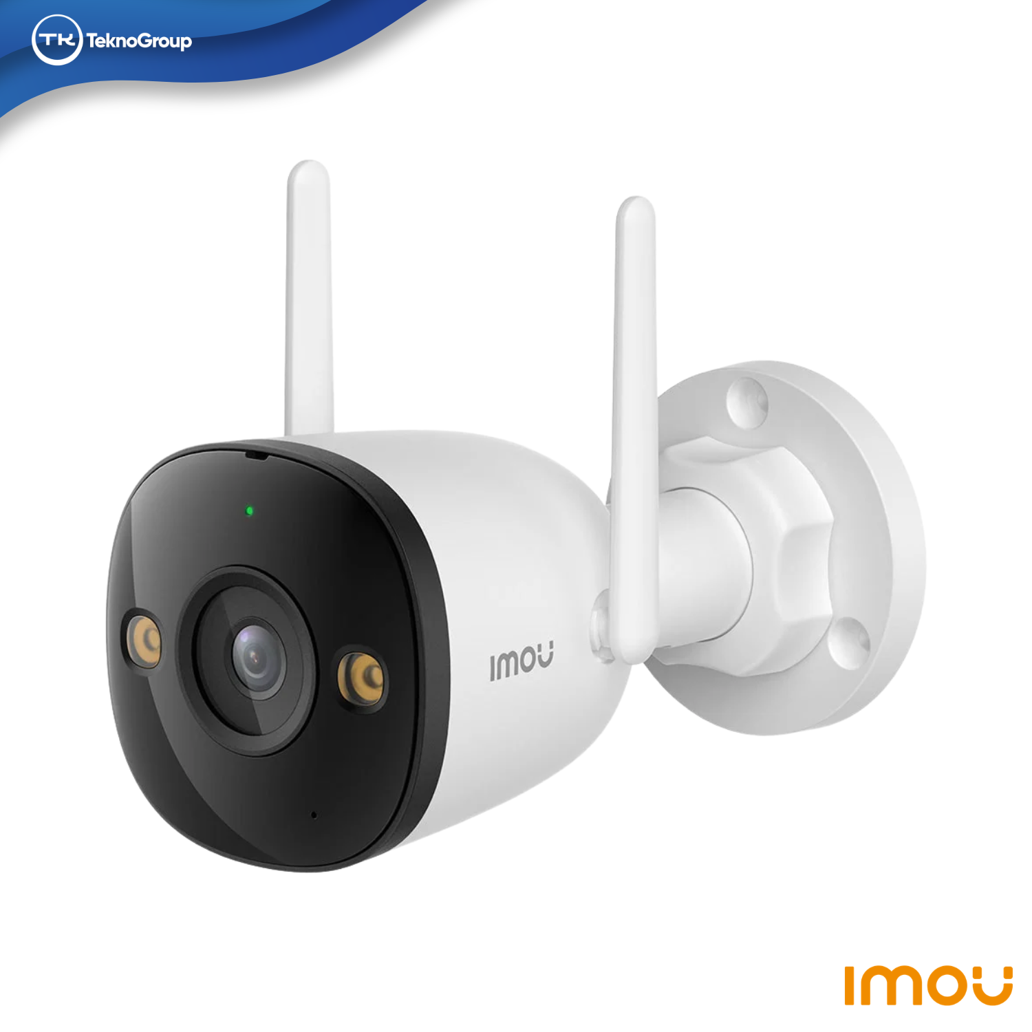 Cámara WiFi Exterior Imou 3MP 2.8mm - Alarma Luz Roja y Azul, Micrófono, Detección Personas, MicroSD 512GB (K3CP-3VOW)