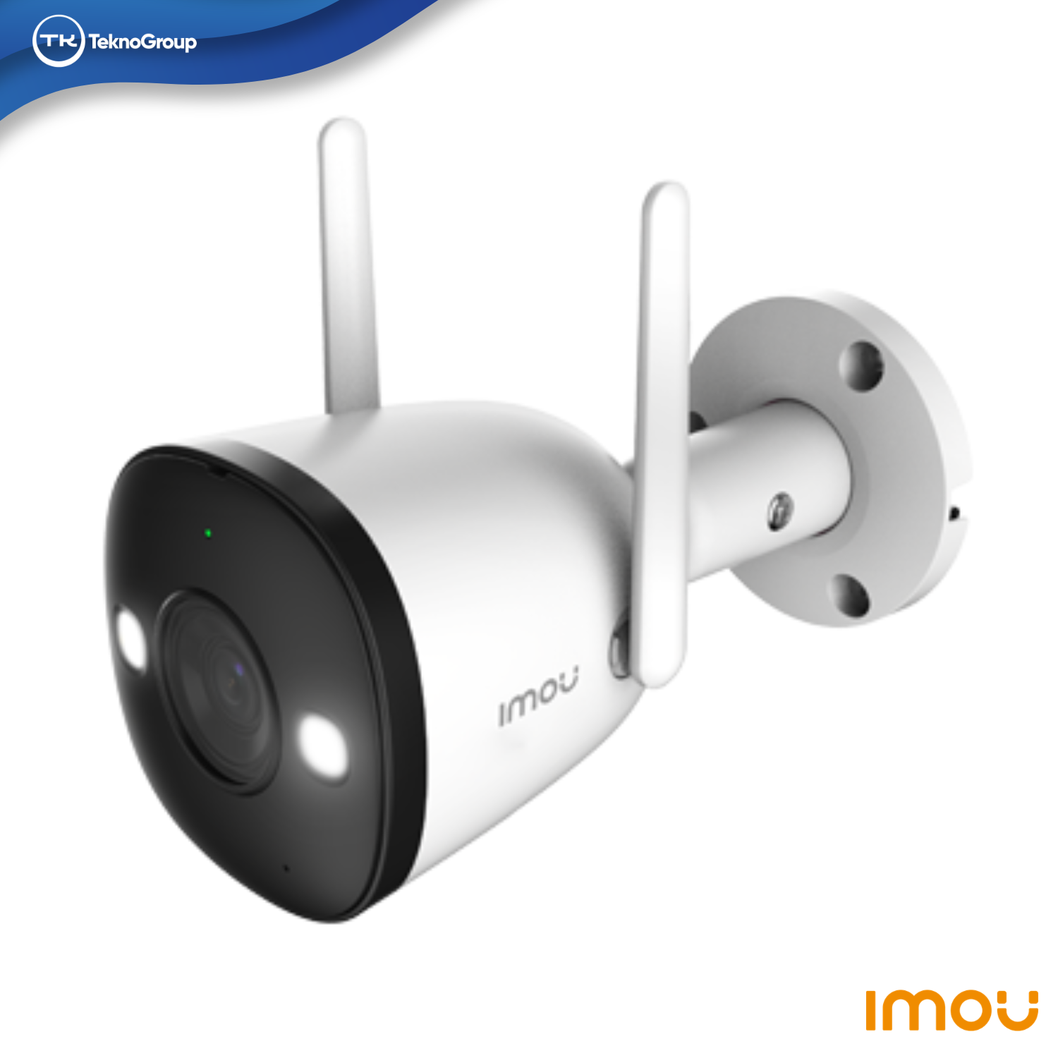 Cámara IP WiFi Exterior Imou 3MP 2.8mm - Alarma Luz Roja y Azul, Micrófono, Detección Personas, MicroSD 512GB (K3DP-3V0W)