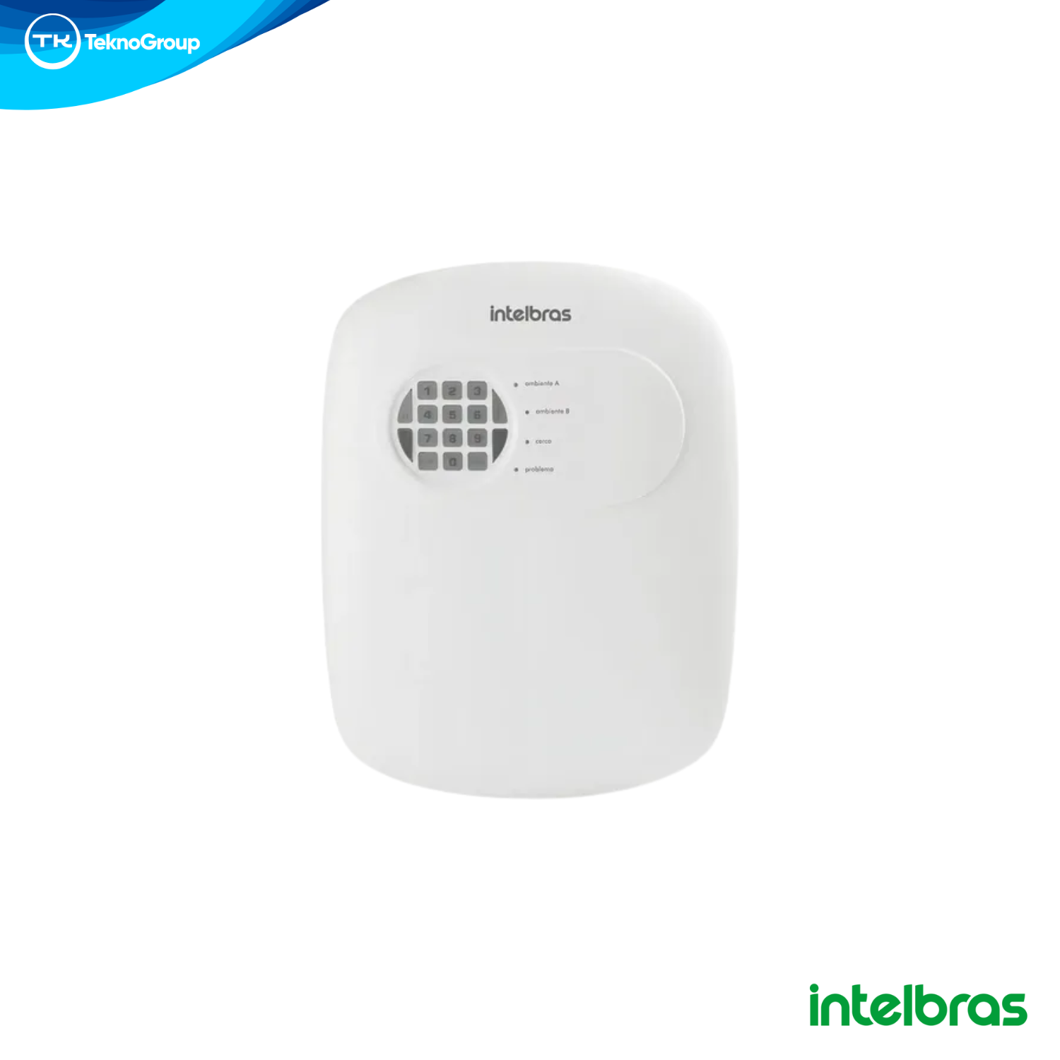 Central de Alarma Híbrida 8 Zonas Intelbras con Teclado Integrado - Llamador Telefónico PSTN, Armado por Teléfono y Receptor RF Incluido