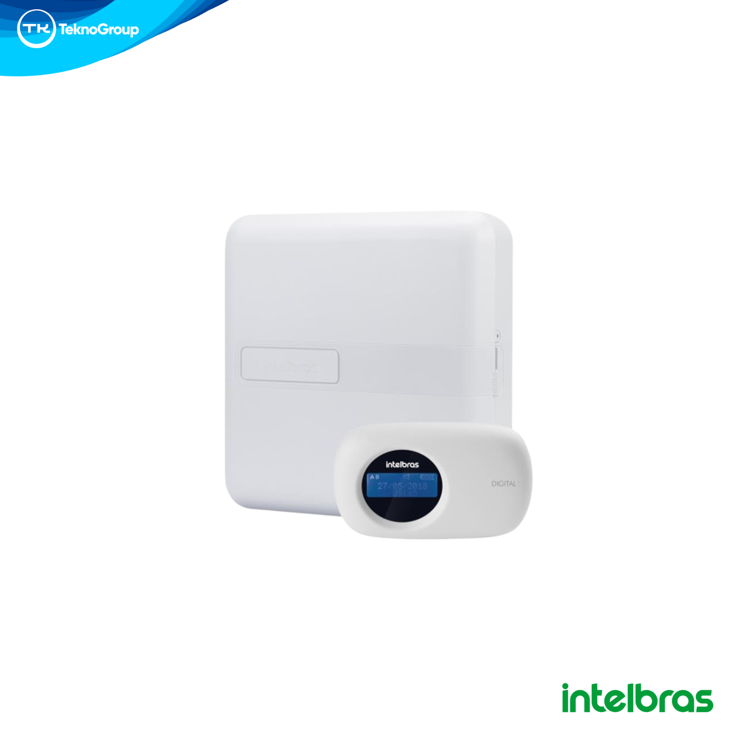 Central de Alarma Híbrida 40 Zonas Intelbras LAN y App con Teclado LCD - 16 Cableadas, 24 RF, 2 PGM, Soporta Módulos 4G y 128 Dispositivos