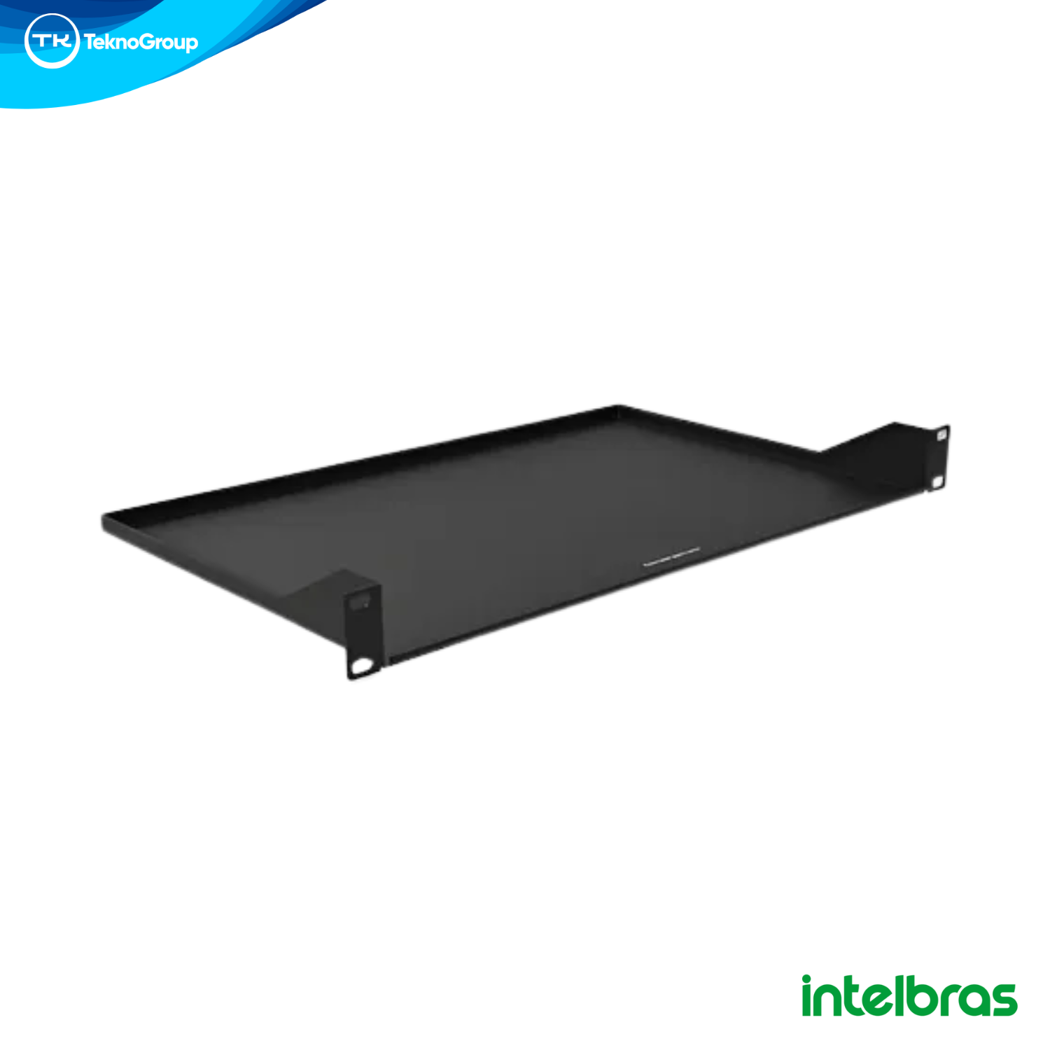 Bandeja Fija para Rack 19 Pulgadas 1U Intelbras - 29 cm de Profundidad, Fijación Frontal, Chapa de Acero Ventilada para Servidores y Redes