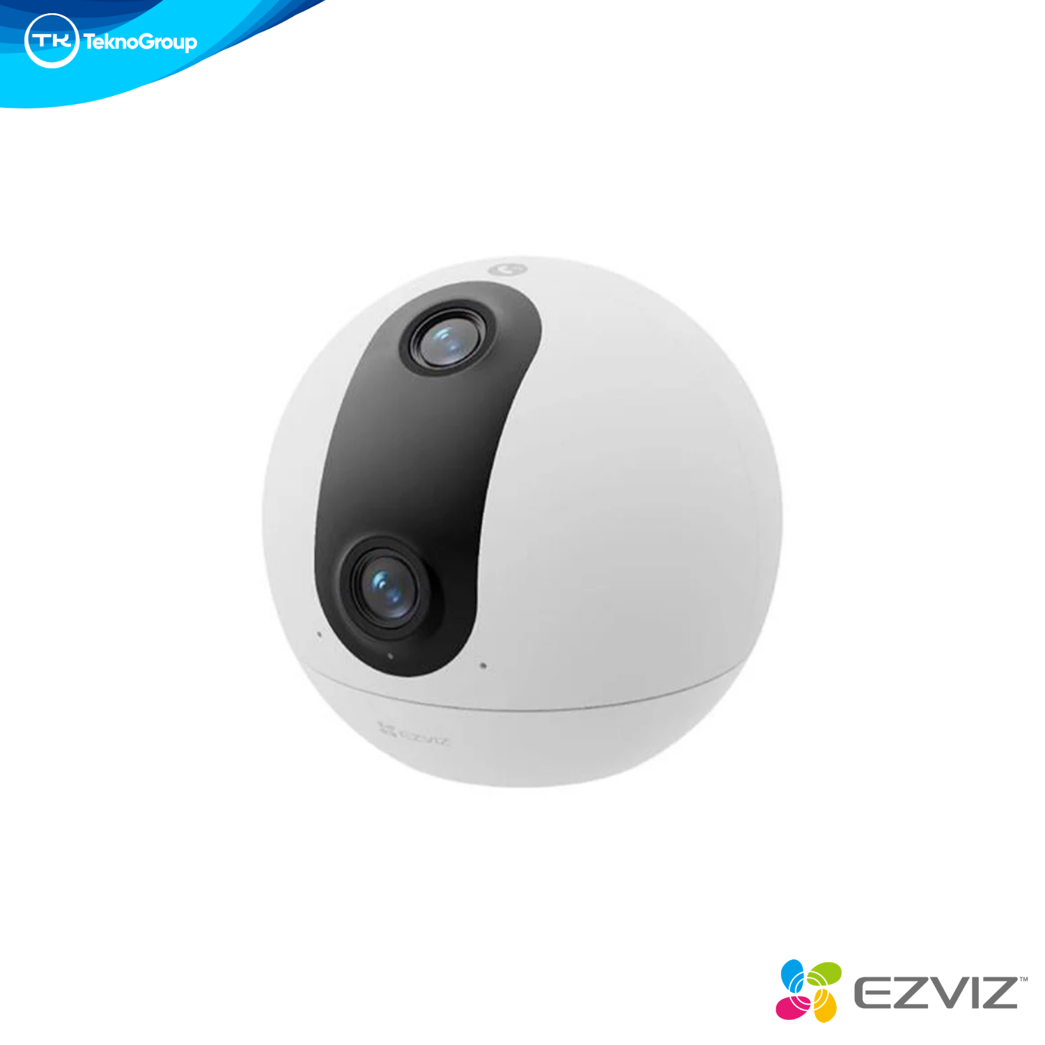 Cámara Domo Wi-Fi Doble Lente 2K EZVIZ - Giro 360°, Lentes 2.8mm y 6mm, IA Humanos y Vehículos, Audio 2 Vías y MicroSD 512GB