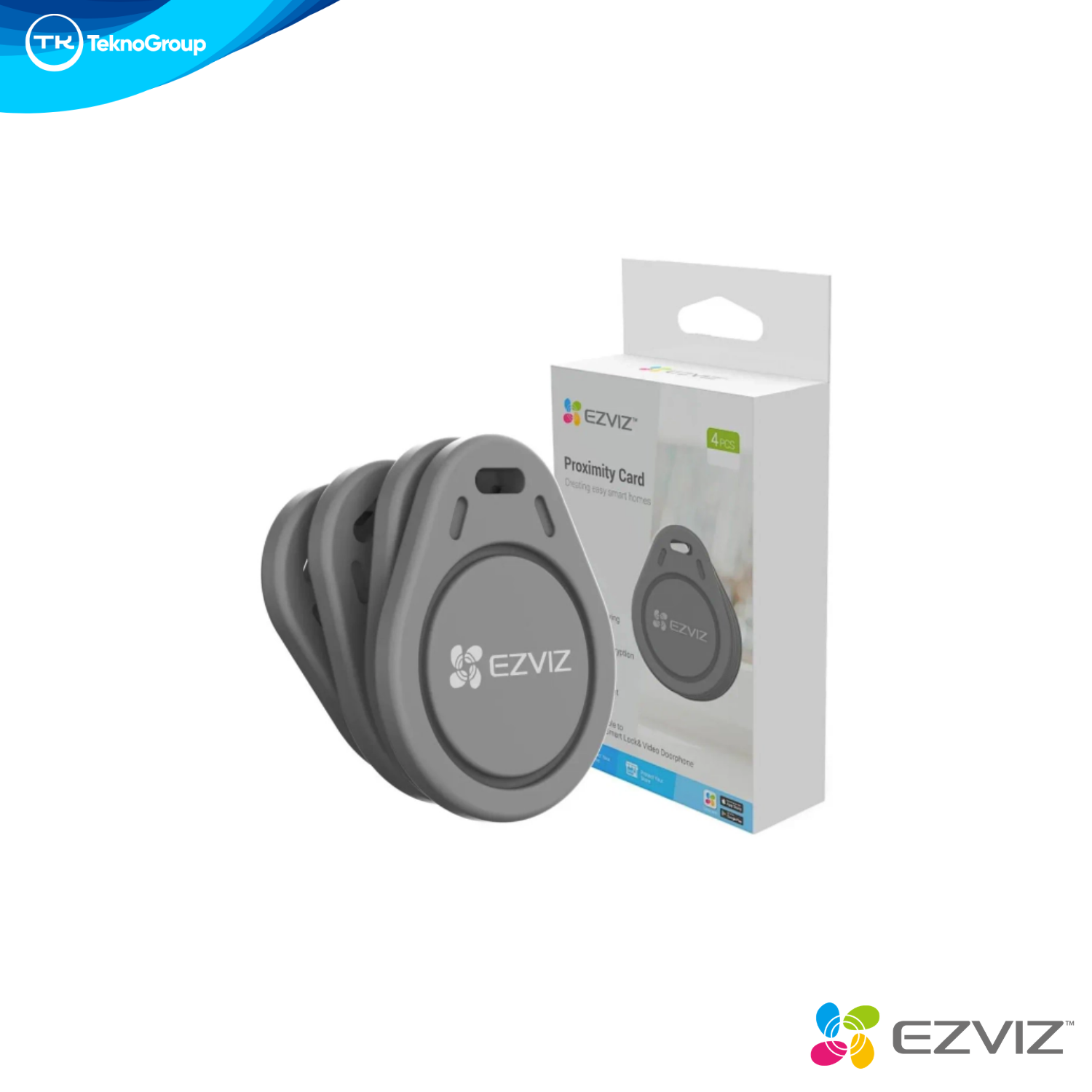 Llavero de Proximidad RFID EZVIZ CS-DL-IC/CPU/EZ - Compatible Cerradura L2, Acceso Rápido, Anticlonación y Compacto