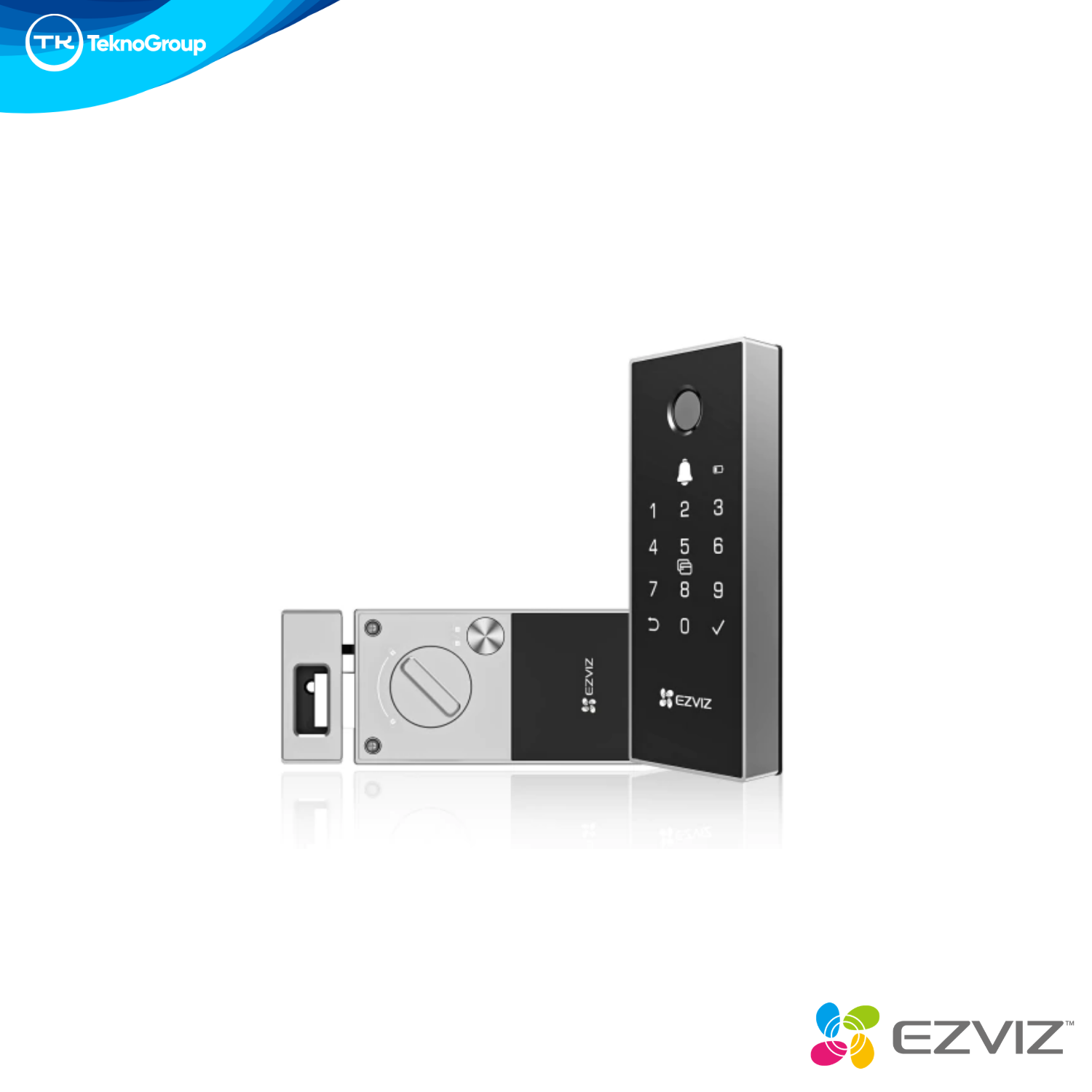 Cerrojo Inteligente Wi-Fi Sin Hub EZVIZ - App, Múltiples Desbloqueos, Alertas, Enlace Cámaras, Antiespía, Alarma y USB-C