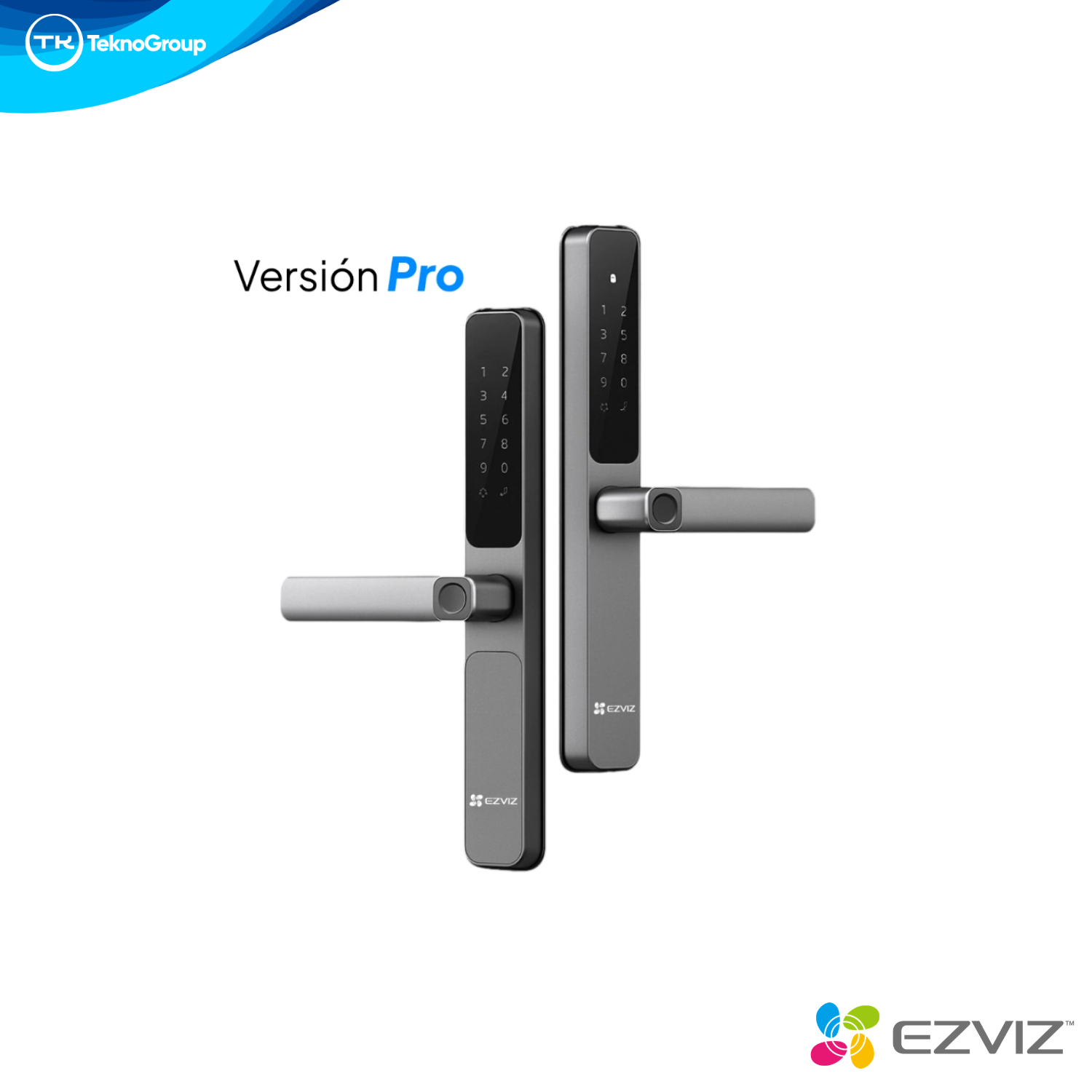 Cerradura Inteligente Wi-Fi EZVIZ - Huella, Código, Tarjeta, App, Acceso Remoto, Claves Temporales, Alertas y Color Gris
