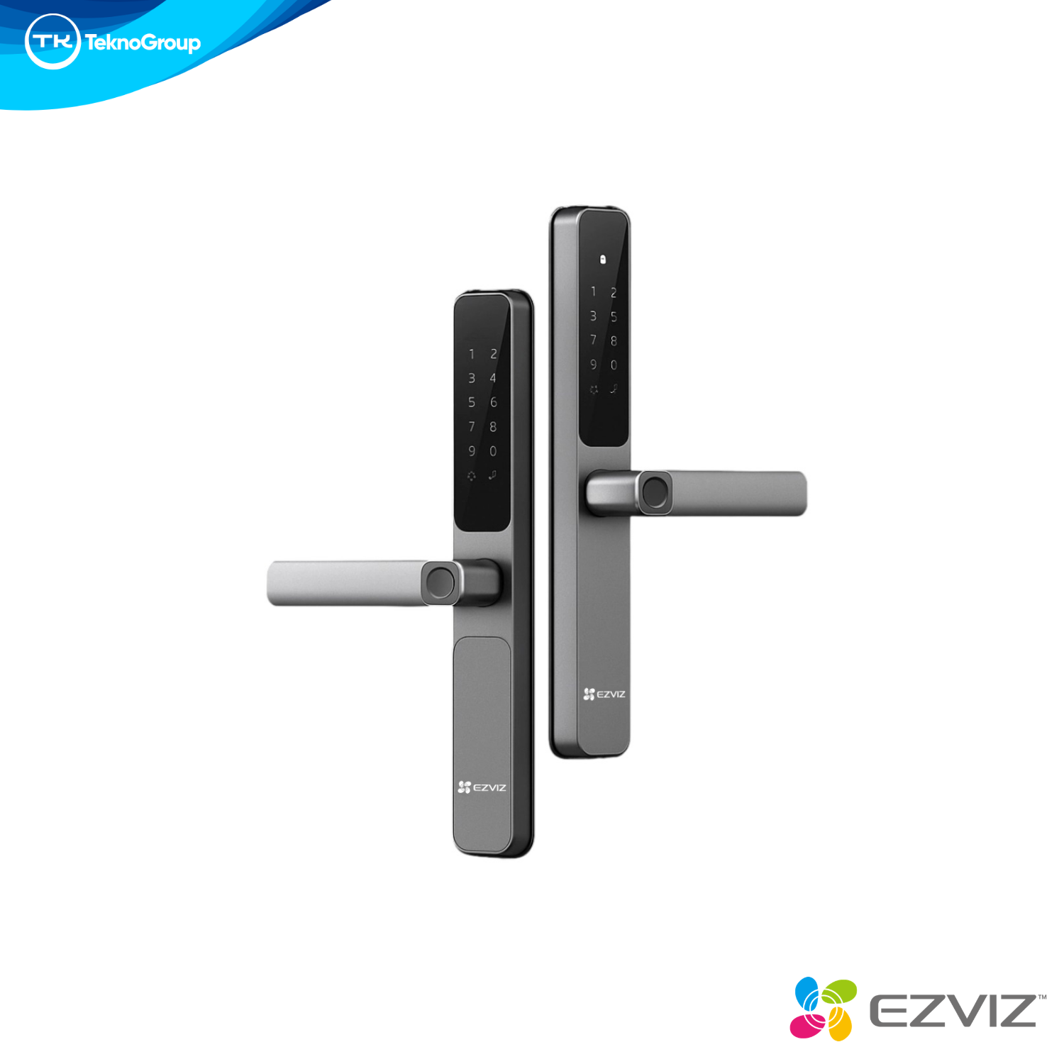 Cerradura Inteligente Slim Wi-Fi EZVIZ - Dual Huella, App, Timbre, Código Temporal, Antiespionaje, Alarma y Resistencia Agua