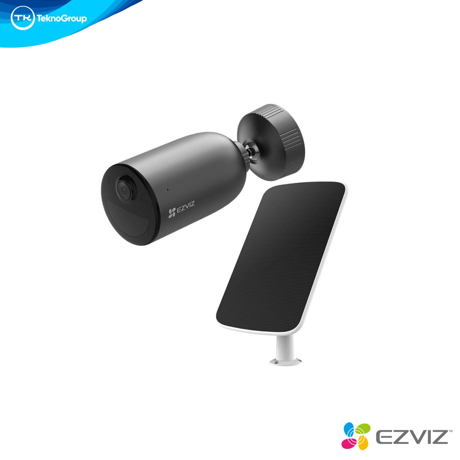 Cámara a Batería 2K con Panel Solar EZVIZ - Batería 5200mAh, IA Personas/Autos, Visión Color 15m, Audio 2 Vías, Sirena e IP65