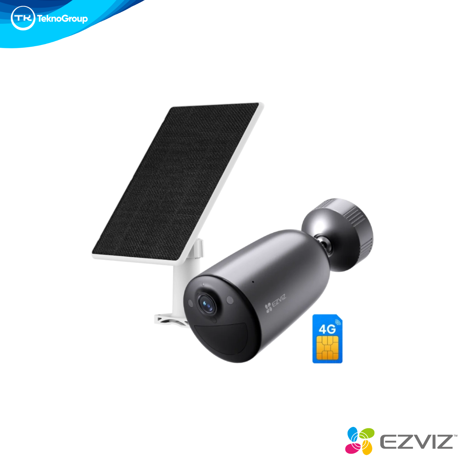 Cámara a Batería 4G 2K con Panel Solar EZVIZ - Chip 4G LTE, Modo AOV, IA Personas y Autos, Color 24/7, Batería 5200mAh e Intemperie