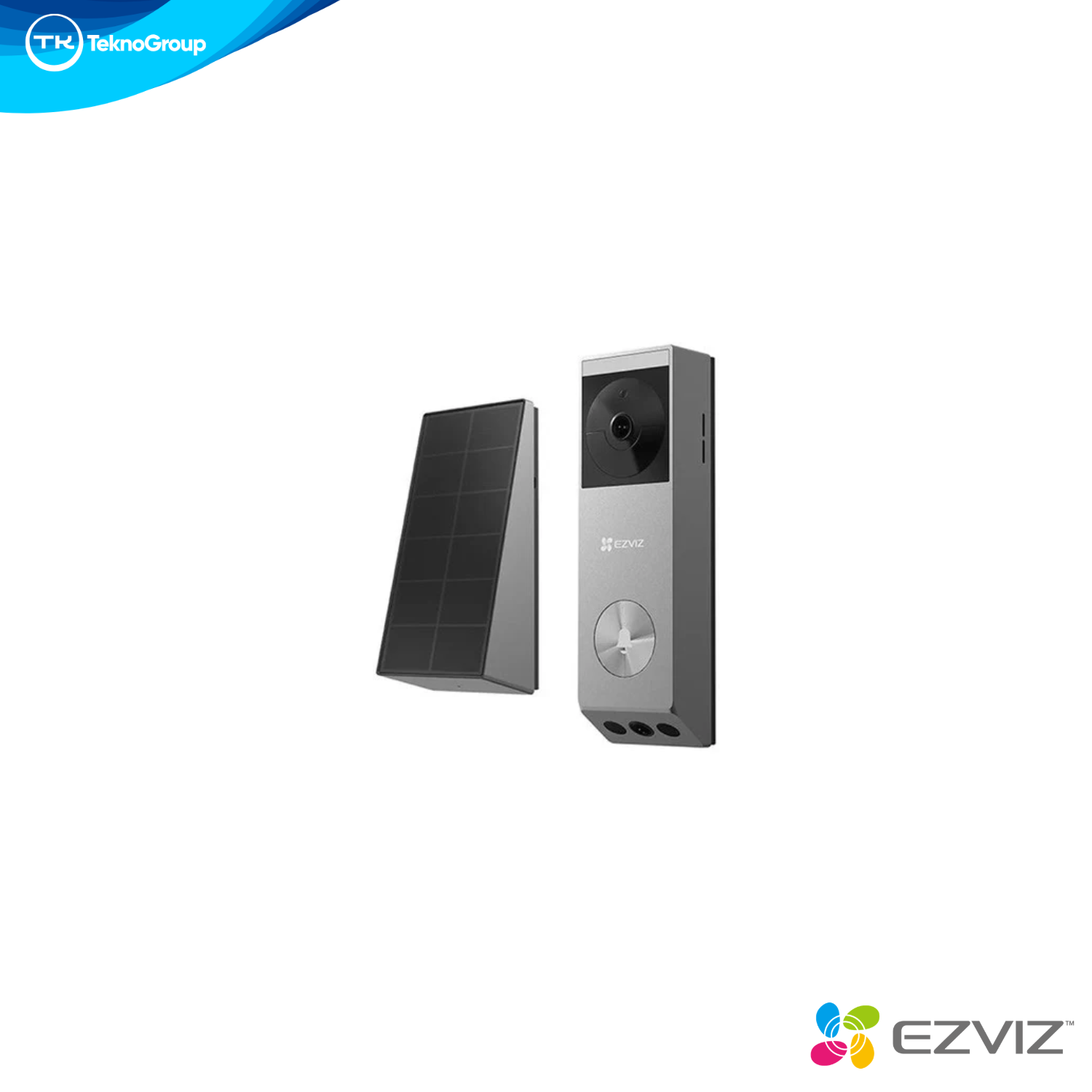 Videotimbre Doble Lente EZVIZ EP3x Pro 2K/1080p - Panel Solar, eMMC 32GB, Color Nocturno, IP65, H.265 y Paquetes