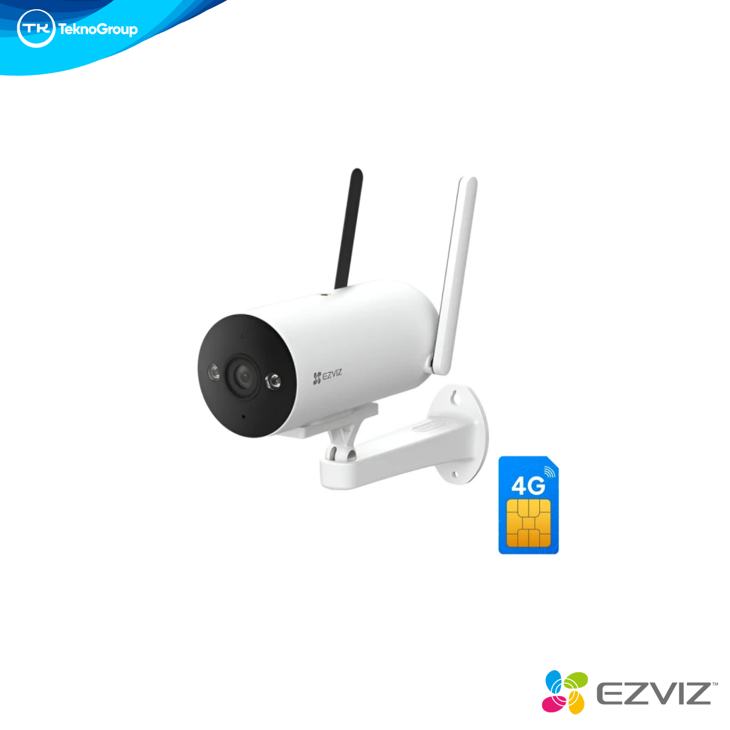Cámara Exterior Bullet 4G 2K EZVIZ - Chip 4G LTE, Visión Color Nocturna, IA Personas/Autos, Sirena, Luz, Audio 2 Vías e IP67