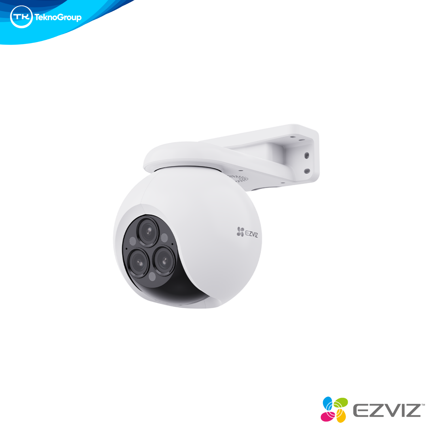 Cámara Exterior Pan & Tilt Wi-Fi 4MP Triple Lente EZVIZ - Zoom 2.8-6-12mm, Giro 340°/70°, Color 30m, IP67 y MicroSD 512GB