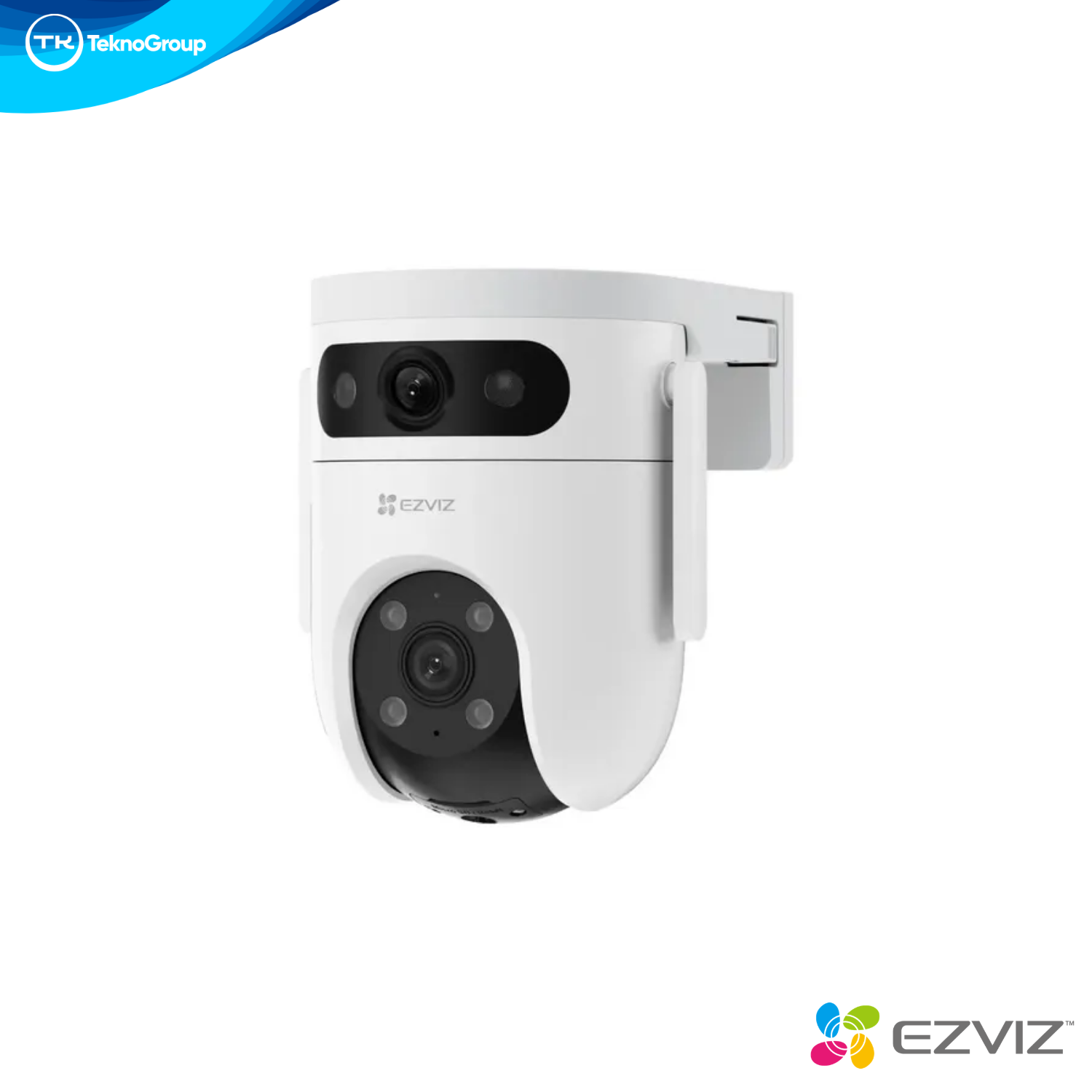 Cámara Exterior Doble Lente 4G/Wi-Fi 6 3K+3K EZVIZ - Giro 350°/80°, IA Autos/Personas, Color 40m, Sirena e Intemperie