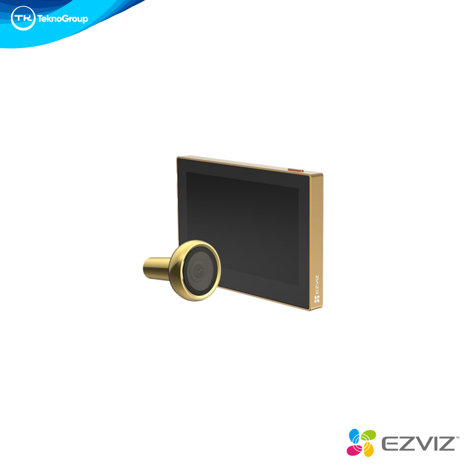 Mirilla Digital Wi-Fi EZVIZ HP2 1080p Dorada - Pantalla 4.3", Ángulo 146°, Batería 2200mAh, H.265 y MicroSD 512GB