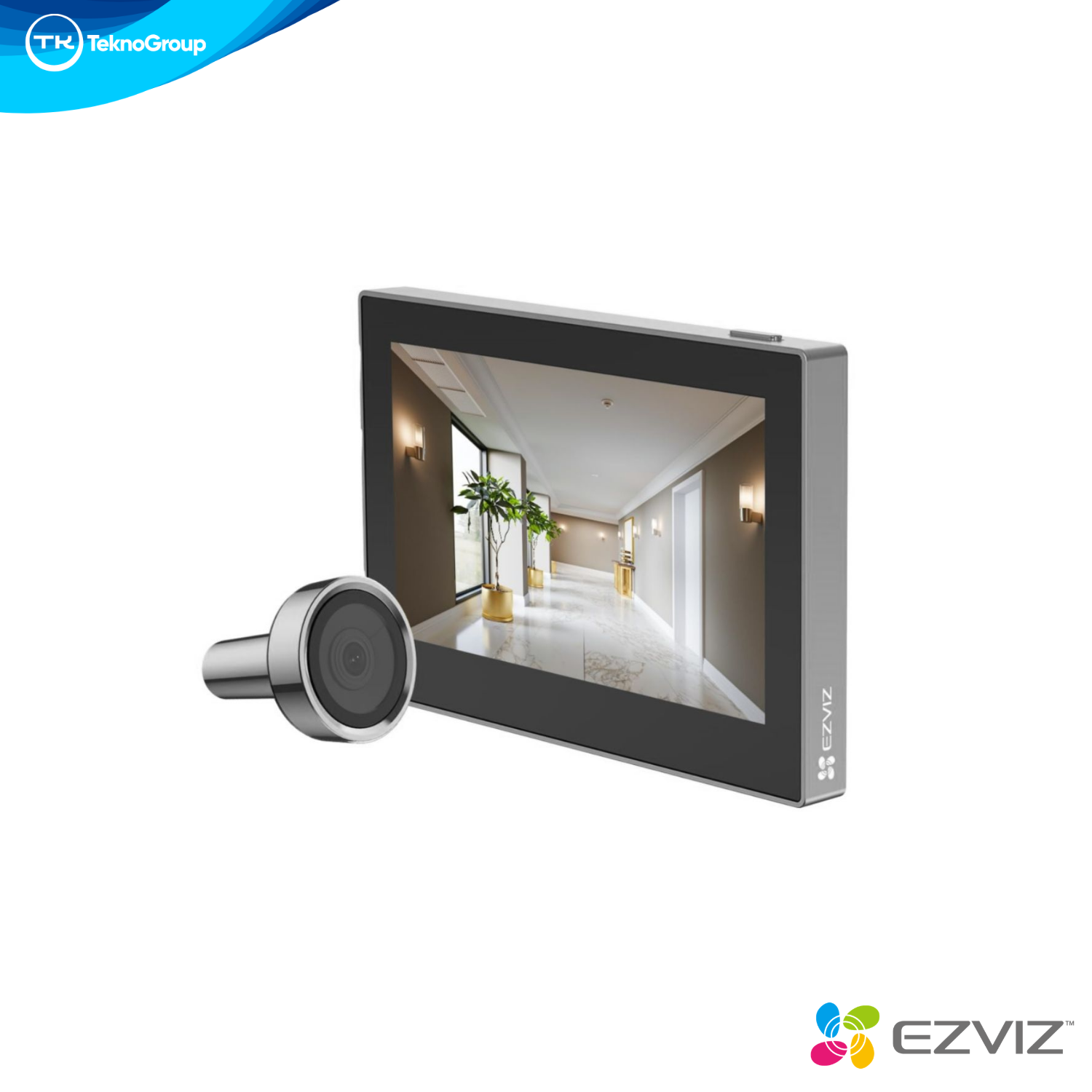 Mirilla Digital Wi-Fi EZVIZ HP2 1080p - Pantalla 4.3", Ángulo 146°, Audio 2 Vías, Batería 2200mAh, H.265 y MicroSD 512GB