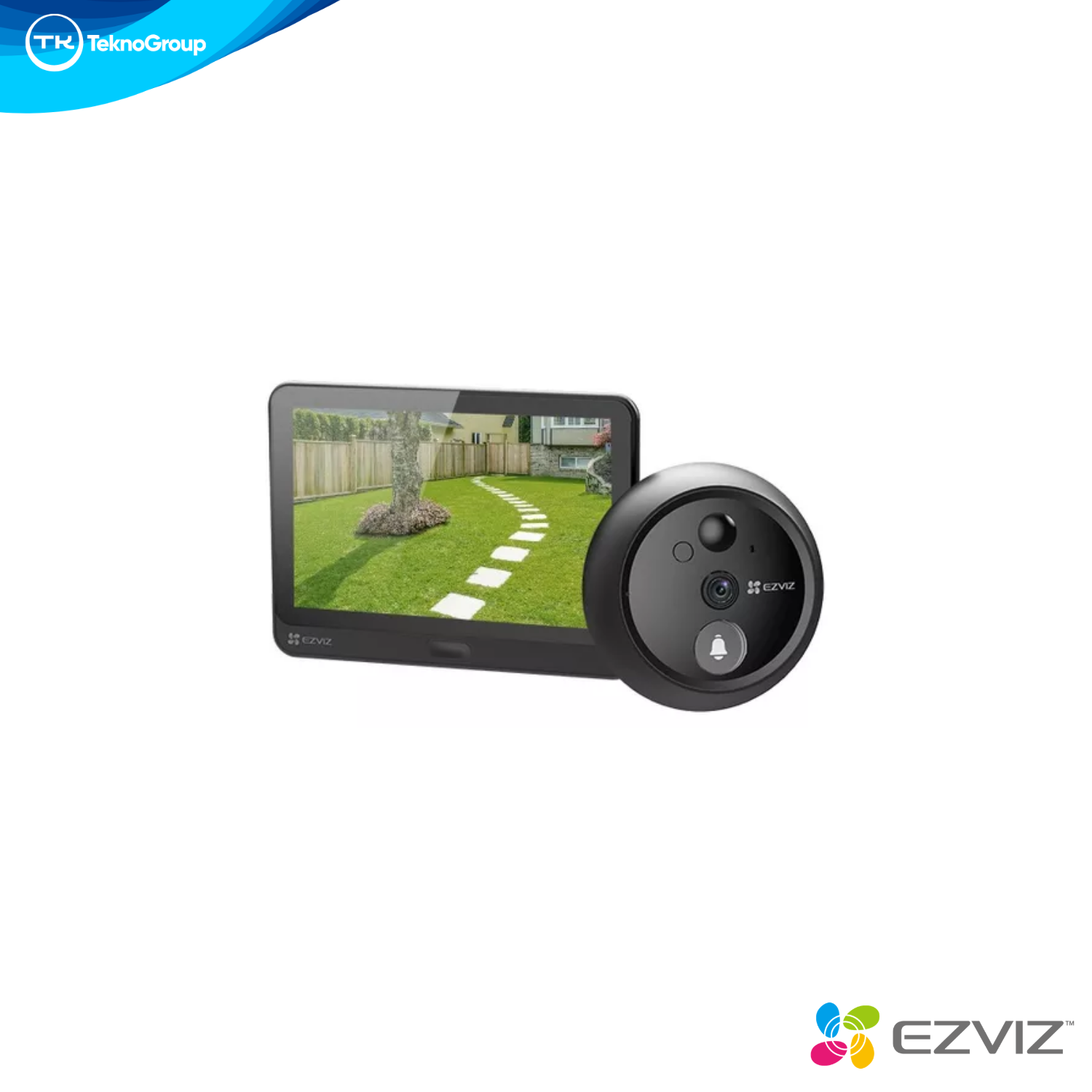 Mirilla Digital Wi-Fi EZVIZ HP4 1080p - Pantalla 4.3", Ángulo 155°, IR 3m, Batería 4600mAh, H.265 y MicroSD 512GB