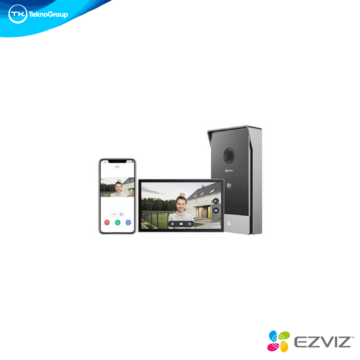 Videoportero Wi-Fi EZVIZ HP7 2K - Pantalla Táctil 7", Abre Puerta y Portón, RFID, Wi-Fi 2.4/5GHz, IP65 y MicroSD 512GB