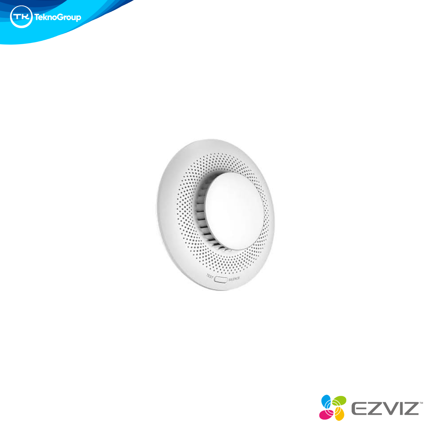 Detector de Humo Inteligente EZVIZ T4C - Sensor Fotoeléctrico Dual 360°, Sirena Local, Alertas en App y Batería Larga Duración
