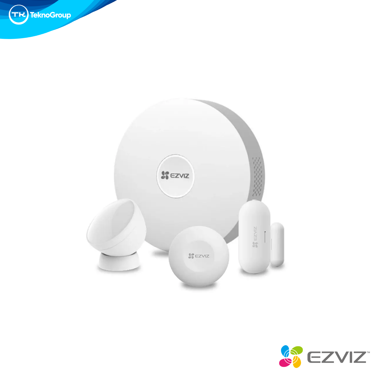 Kit Alarma Inteligente Wi-Fi EZVIZ - Hub A3, Sensor PIR, Apertura, Botón SOS, Alertas App y Enlace Cámaras