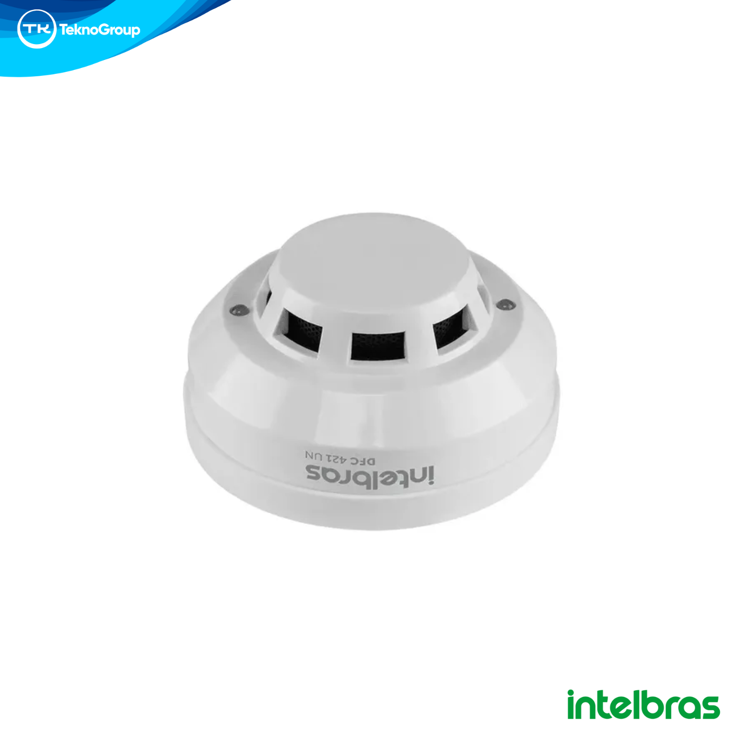 Detector de Humo Convencional 4 Hilos y 2 Hilos Intelbras 12V/24V - Universal, LED Indicador de Estado y Bajo Consumo