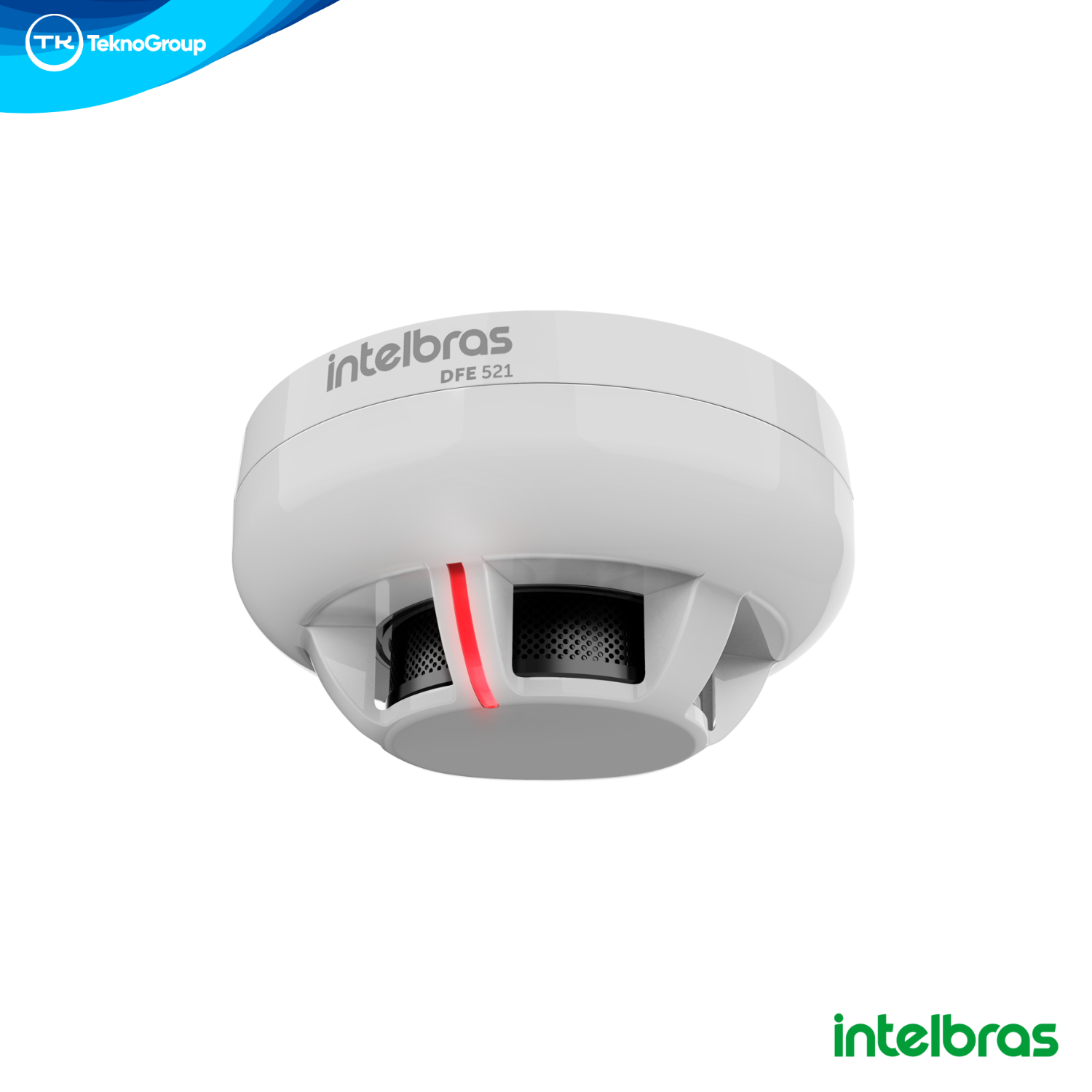 Detector de Humo Direccionable 2 Hilos Intelbras 24V para Centrales CIE - Detección Fotoeléctrica, LED Indicador de Estado y Bajo Consumo