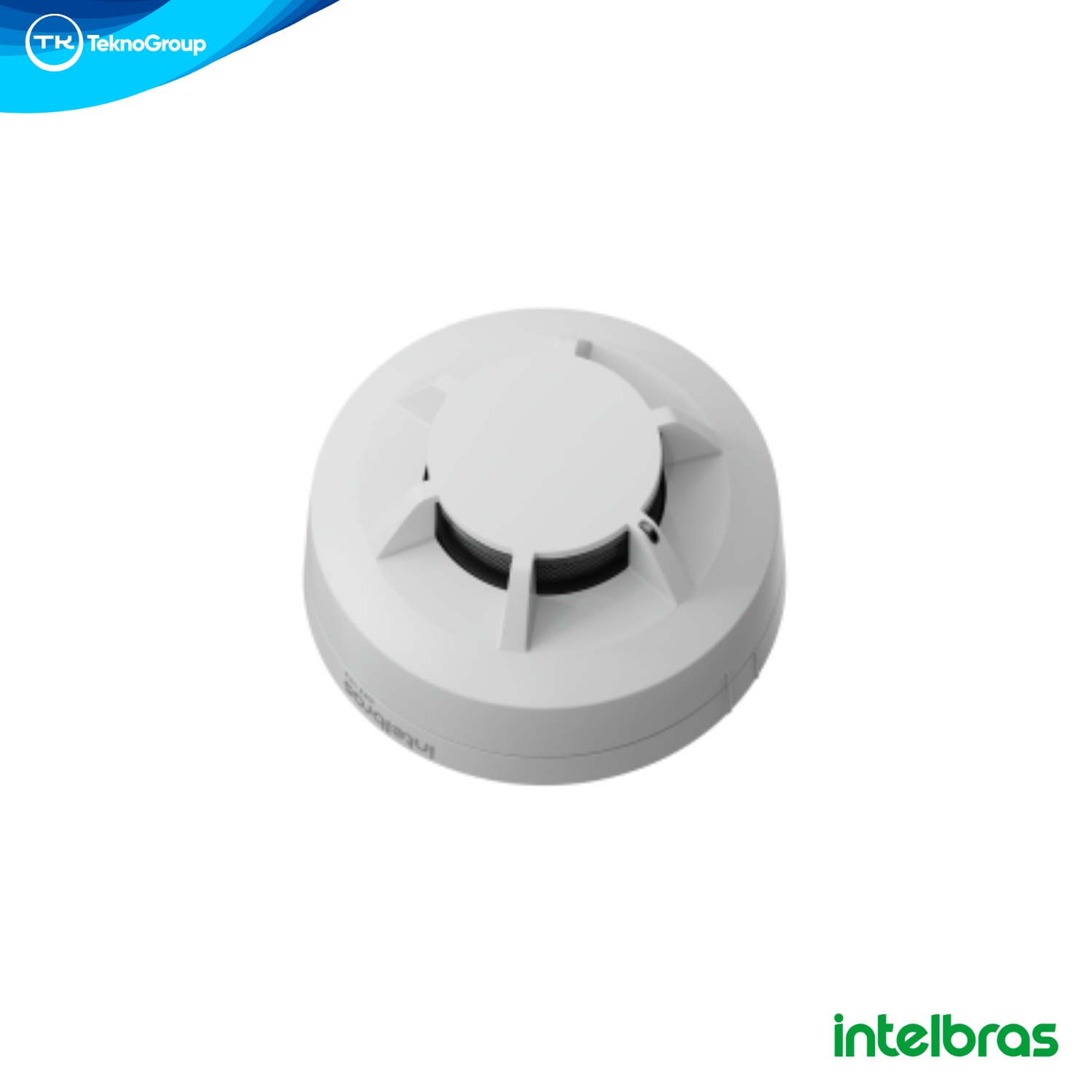 Detector de Humo Direccionable 2 Hilos Intelbras 24V con Base Incluida - Salida Auxiliar LED, Supervisión Bicolor y Bajo Consumo