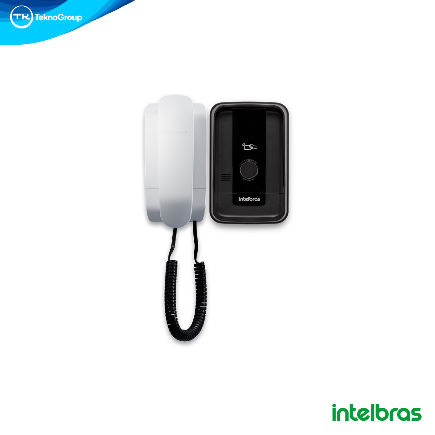 Frente de Portero Exterior de Audio Intelbras 220V - Abre 1 Cerradura, Soporta hasta 3 Teléfonos Adicionales y 3 Extensiones Internas
