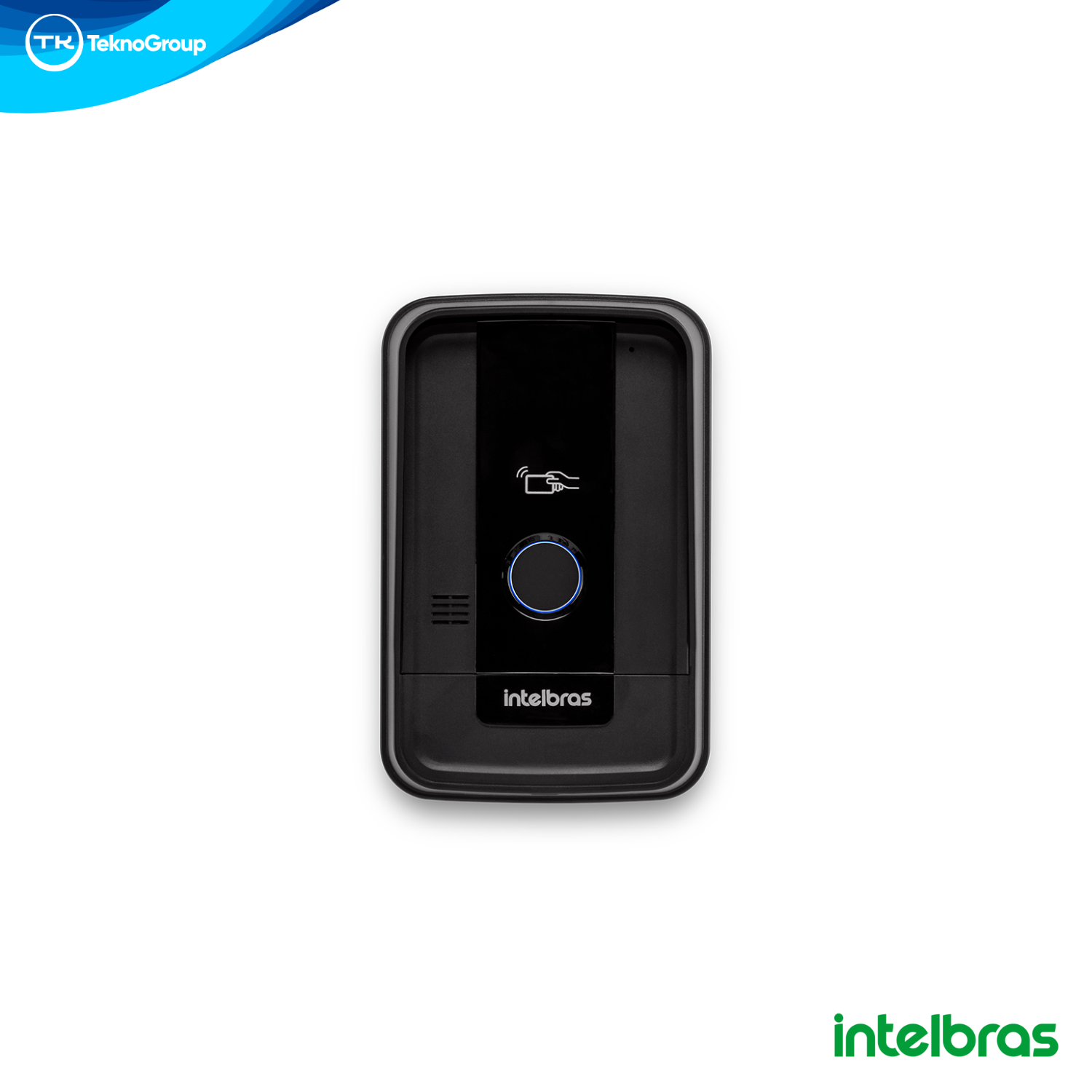 Frente de Portero Exterior con Control de Acceso RFID Intelbras 220V - Abre 1 Cerradura, Soporta 3 Teléfonos Adicionales y 3 Extensiones