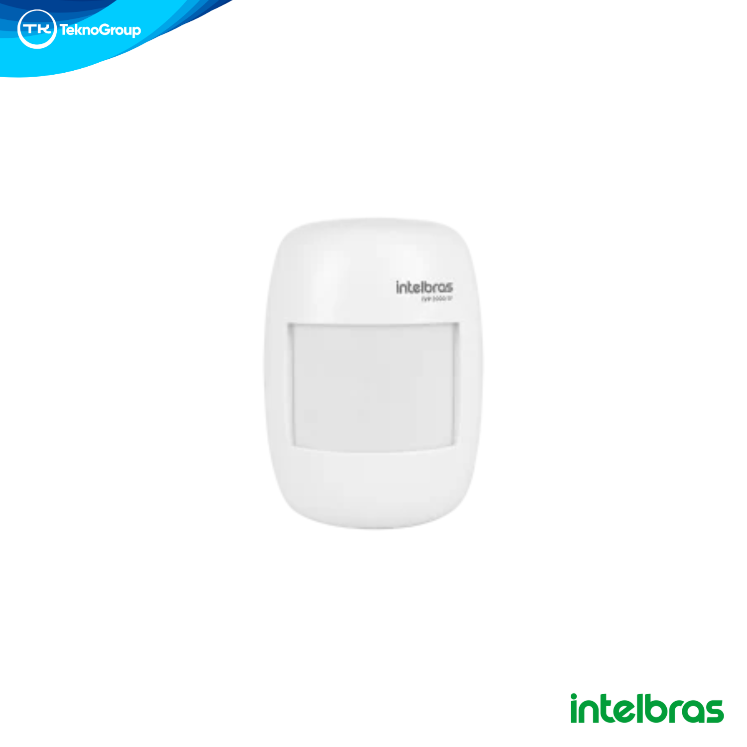 Sensor de Movimiento PIR Inalámbrico Intelbras - Cobertura 90° y 12m, 2 Niveles de Sensibilidad, 433MHz y Compensación Térmica