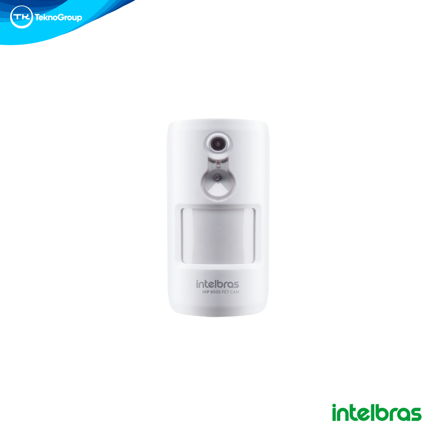 Sensor PIR Inalámbrico con Cámara y Visión Nocturna Intelbras Serie 8000 - Alcance 1000m, Pet 20kg, Doble Tamper y Batería Incluida