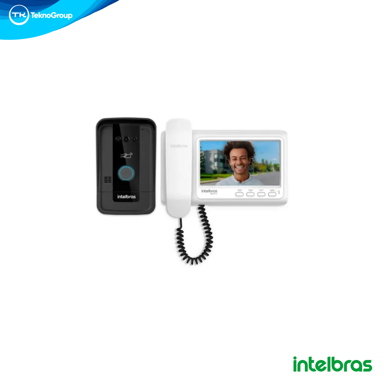 Videoportero de 7 Pulgadas con Lector RFID Intelbras - Cámara 100°, Salida Cerradura 12V, Expansión a 3 Teléfonos, Monitor y Cámara