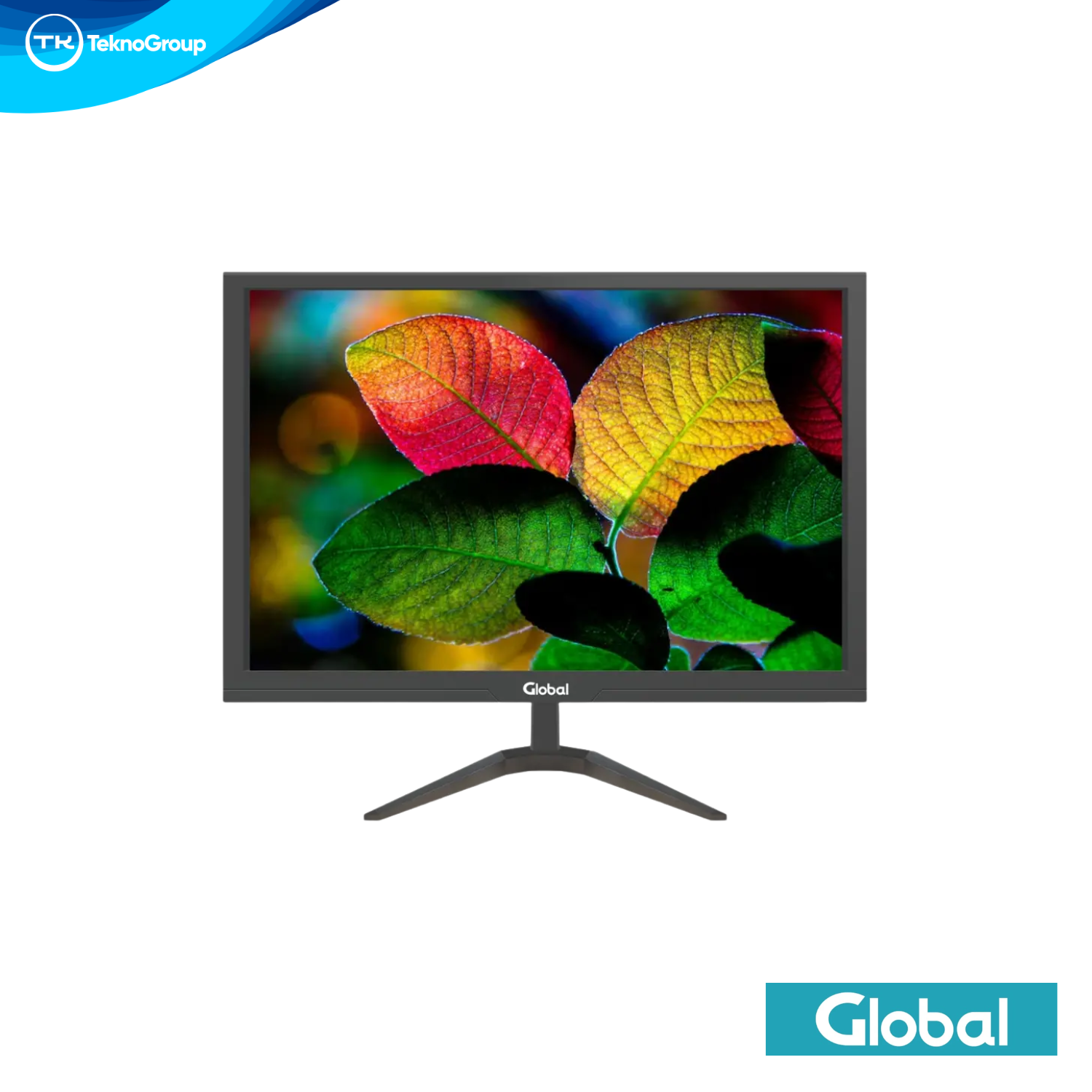 Monitor de Oficina 19 Pulgadas HD+ Global Electronics - Resolución 1440x900, Conectividad HDMI y VGA, Diseño con Base en V para Escritorio