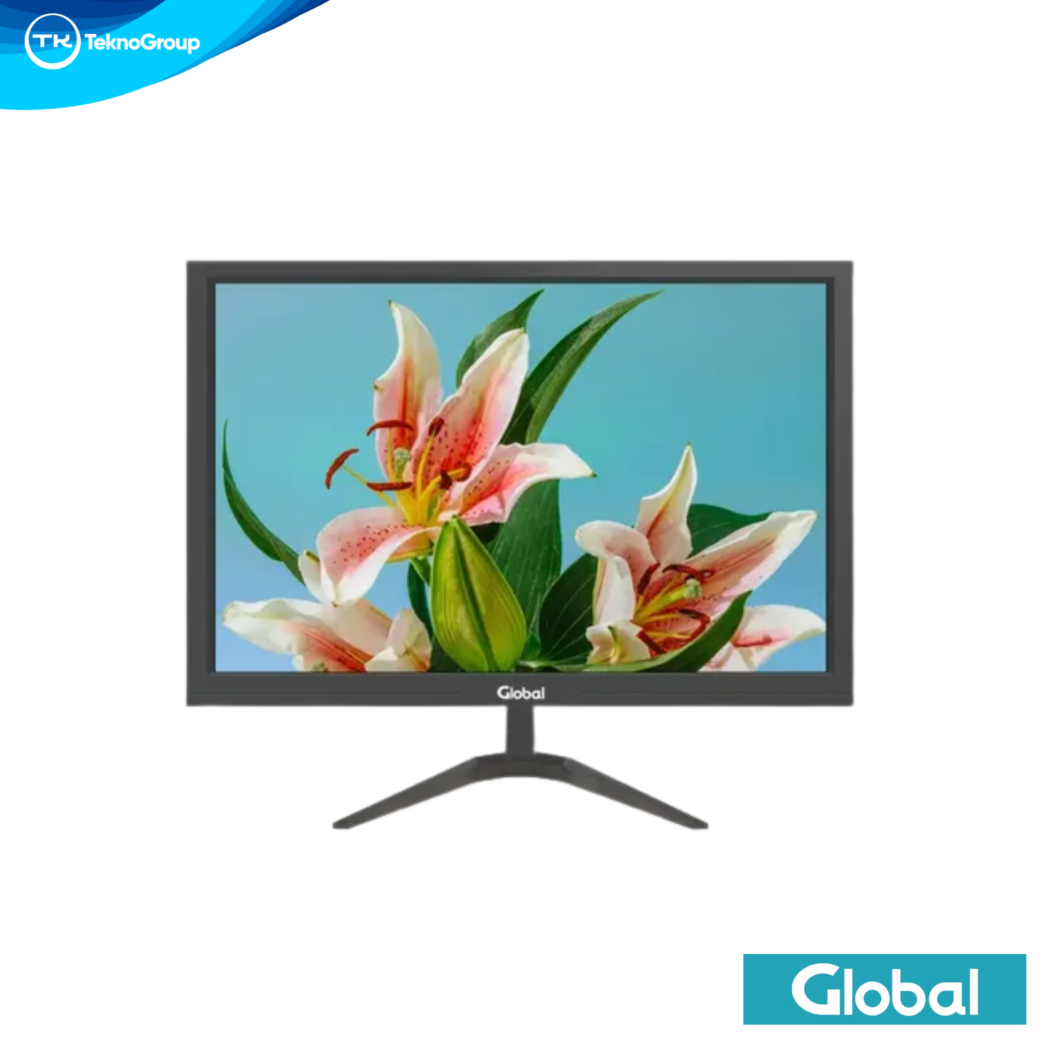 Monitor de Oficina 21.5 Pulgadas Full HD Global Electronics - Resolución 1920x1080, Entradas HDMI y VGA, Base en V e Incluye Cable HDMI