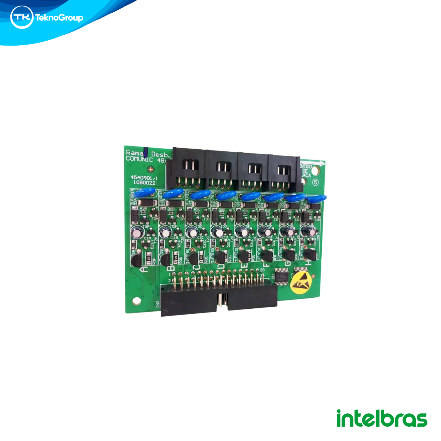 Placa de Expansión de 8 Extensiones para Centrales Condominales Intelbras - Compatible con Comunic 16 y 48, Alta Confiabilidad