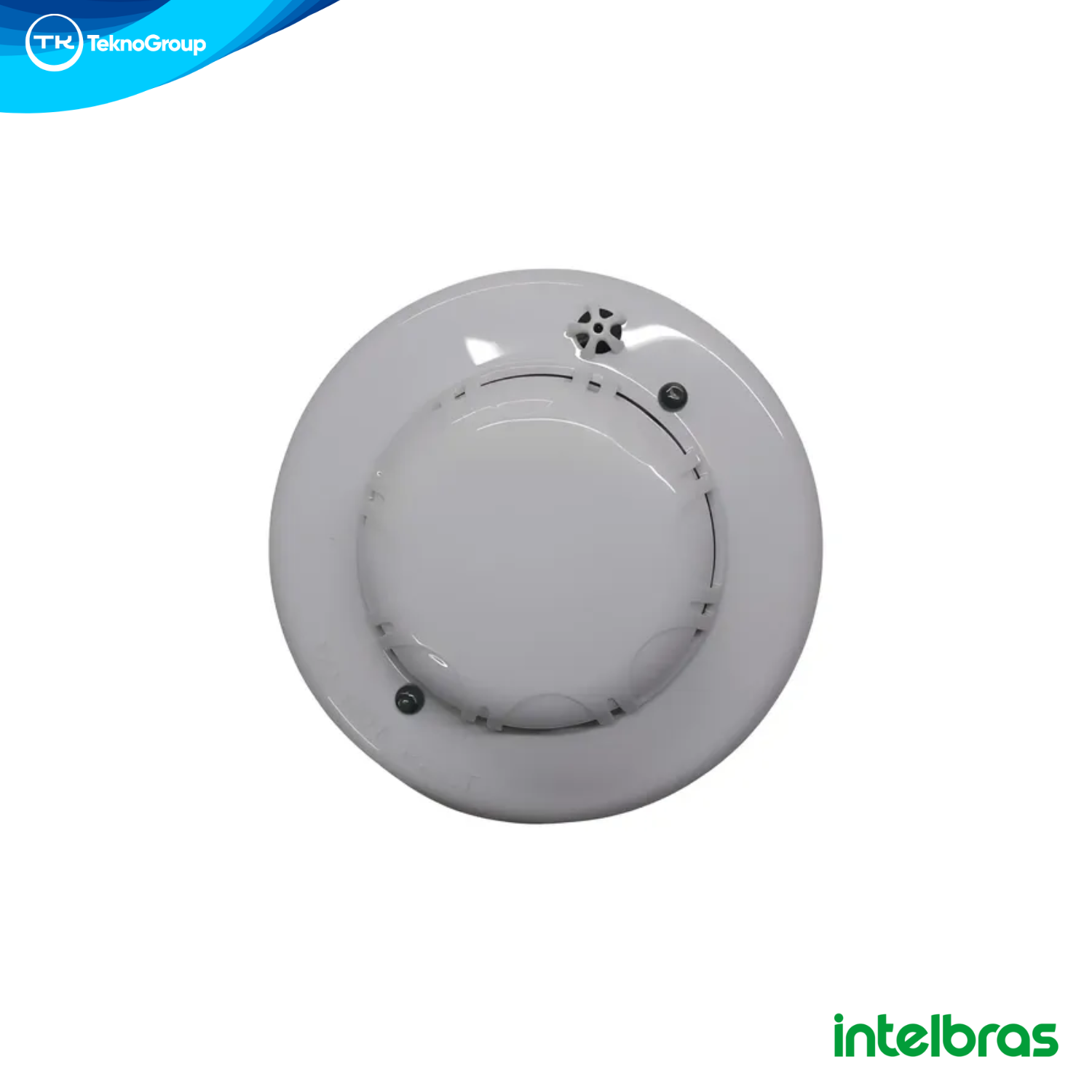 Detector de Humo y Temperatura Convencional 4 Hilos Intelbras 12V/24V - Full Vision 360°, Sensor Térmico, LED de Estado y Bajo Consumo