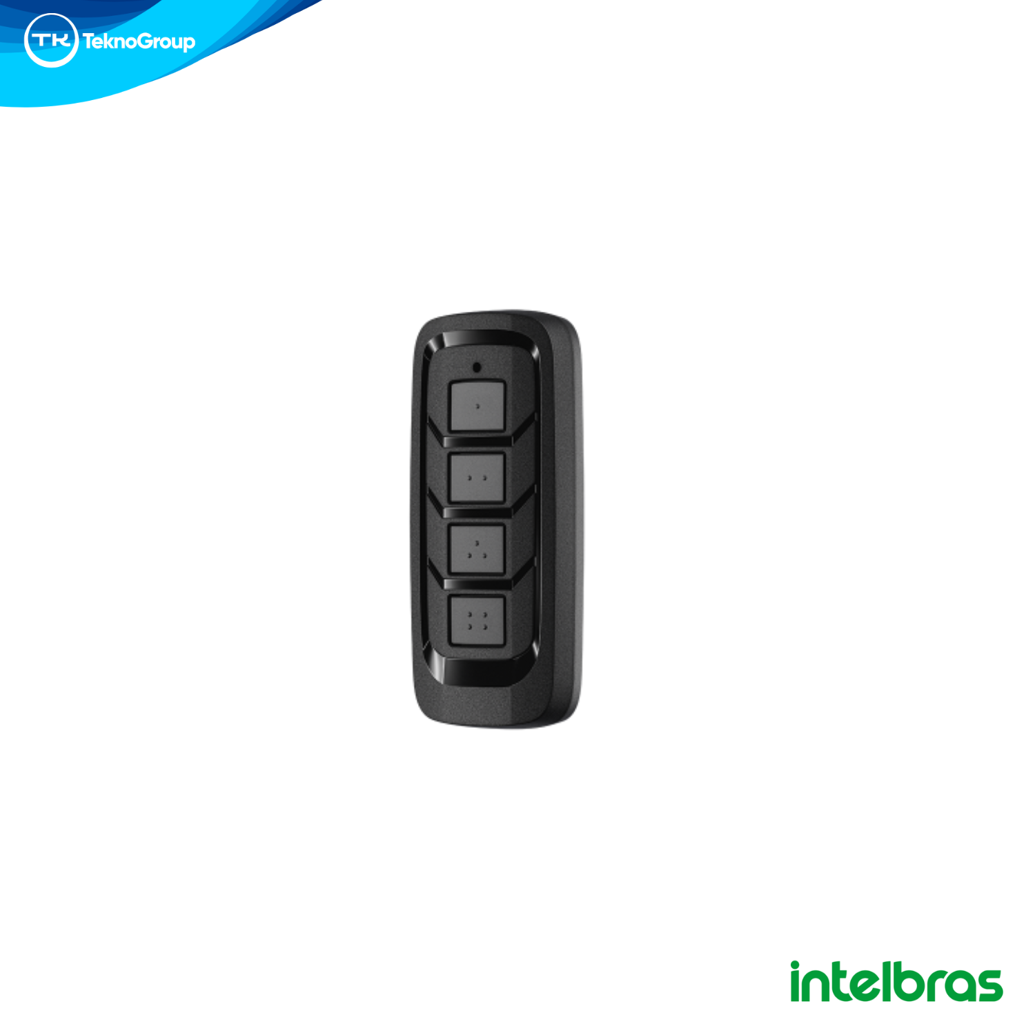 Control Remoto Inalámbrico Intelbras 433.92MHz 4 Botones - Modulación OOK y FSK, Protección Anti Activación Accidental y Diseño Robusto