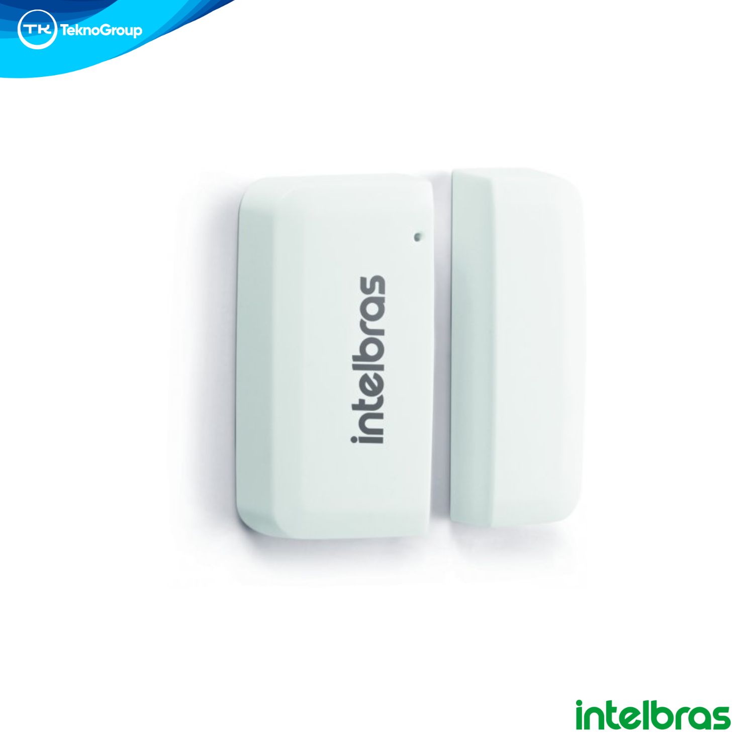 Sensor Magnético Inalámbrico de Apertura Intelbras Serie 8000 - Alcance 1000m, Cifrado, Batería Incluida y Tamper Antisabotaje